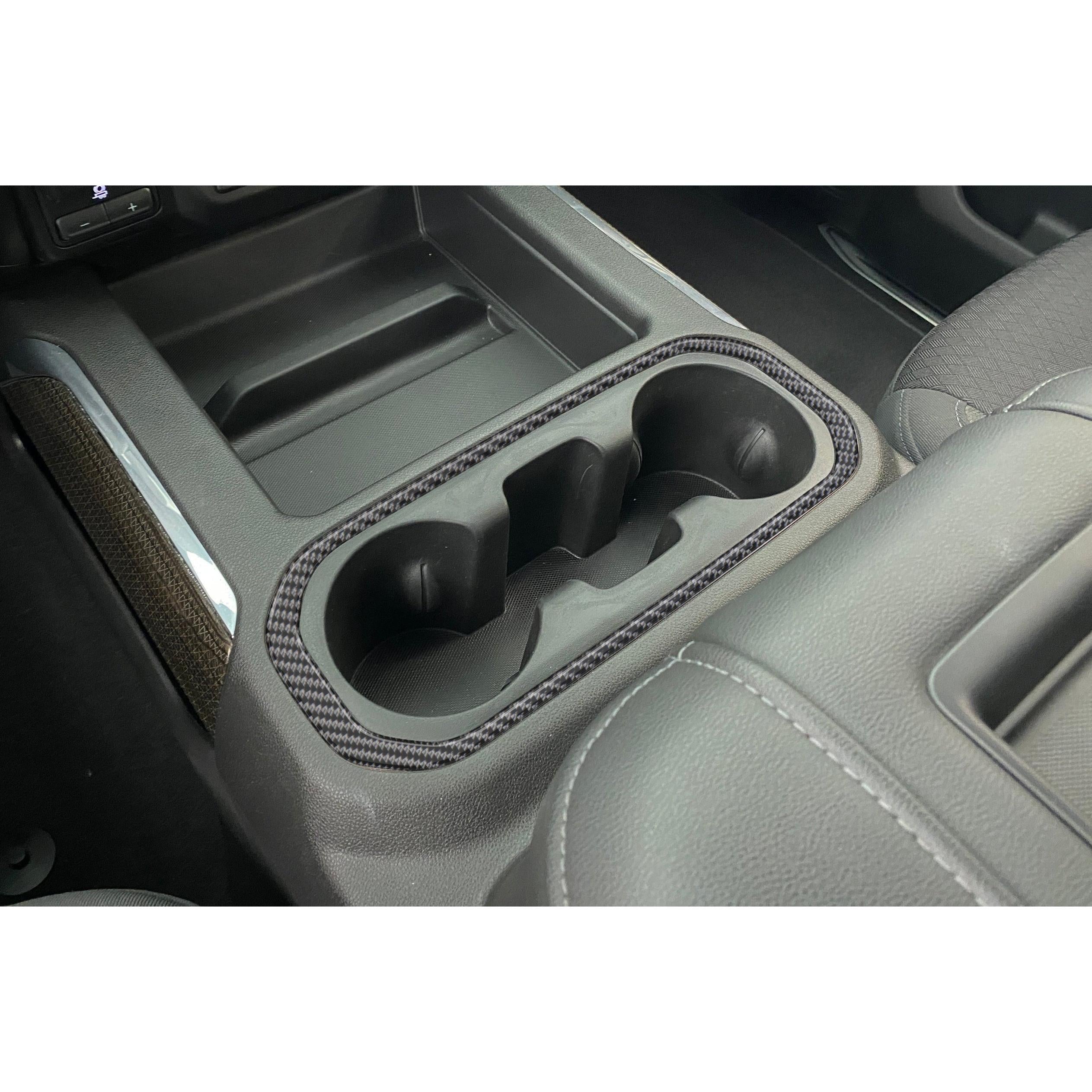 Center Console Cupholder Surround Accent Overlay Fits 2019-2021 Chevrolet Silverado