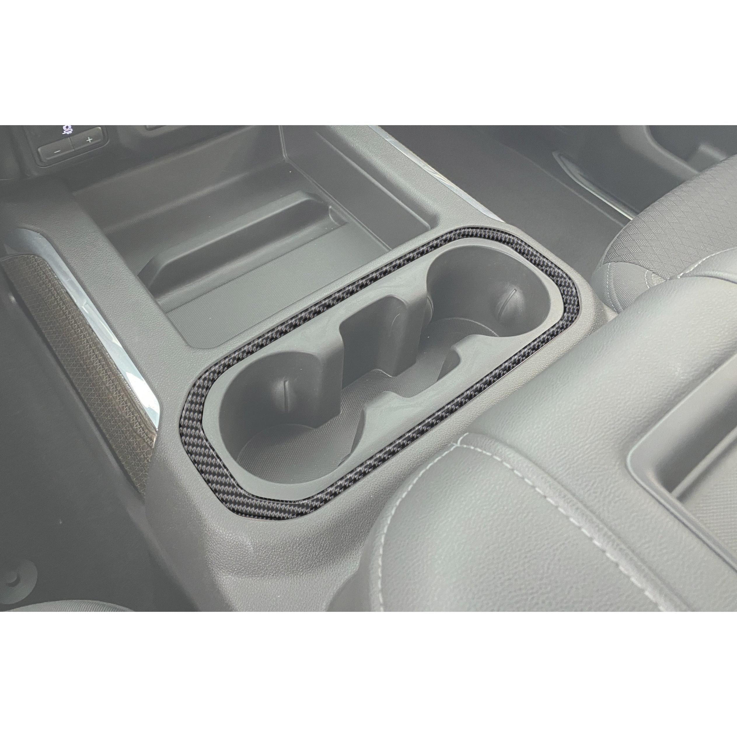 Center Console Cupholder Surround Accent Overlay Fits 2019-2021 Chevrolet Silverado