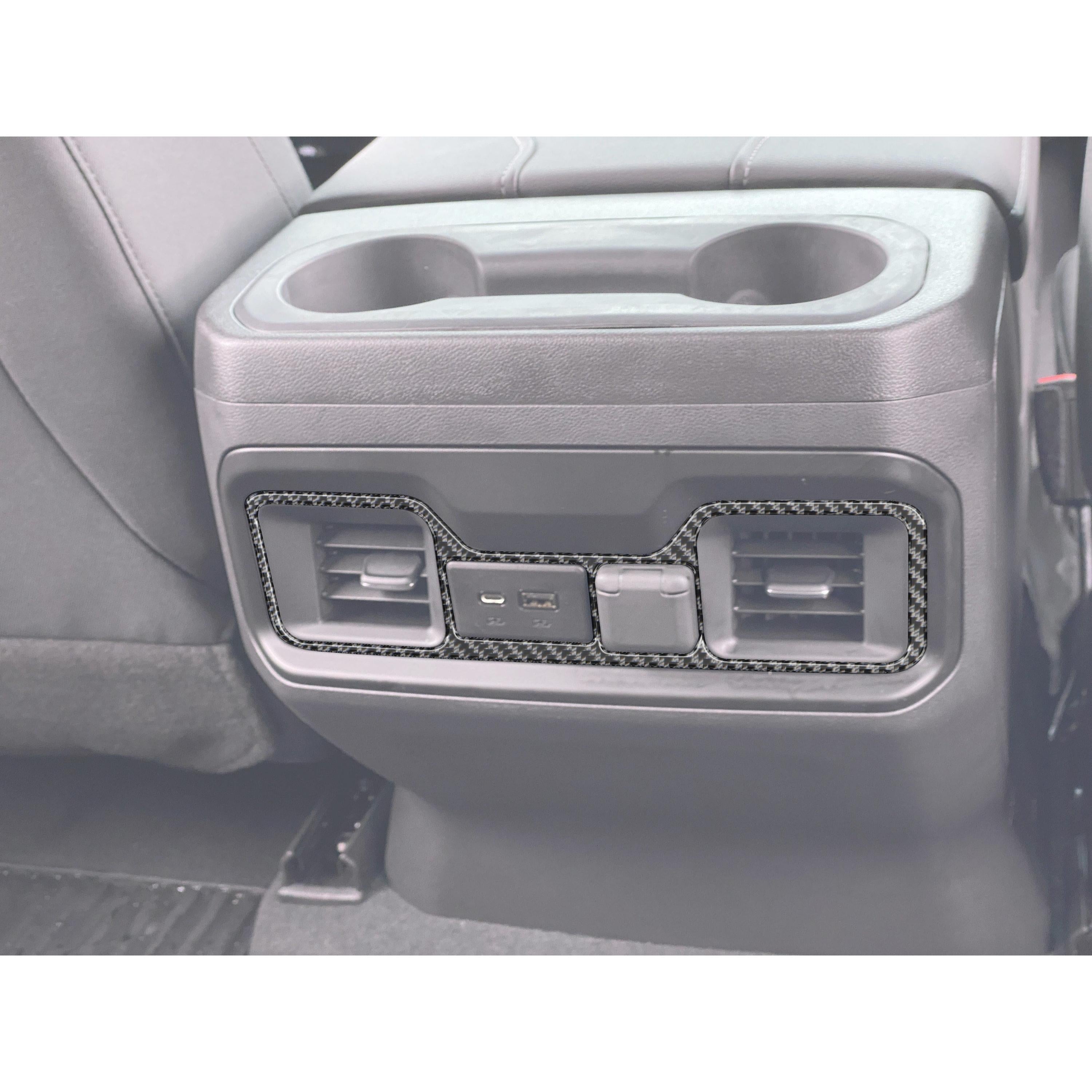 Rear USB Accent Overlay Fits 2019-2021 Chevrolet Silverado