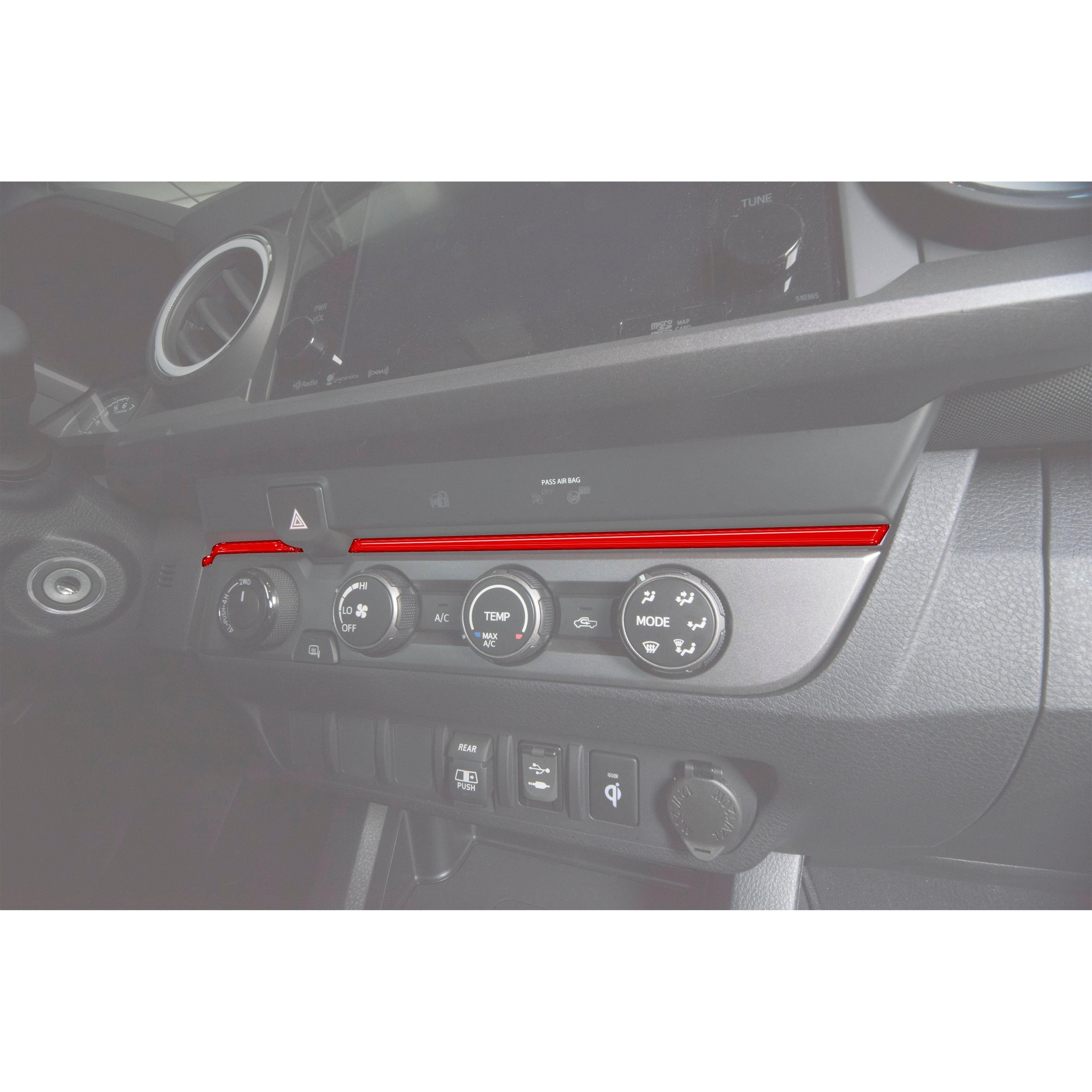 Strip Above Climate Control Accent Overlay Fits 2016-2023 Toyota Tacoma