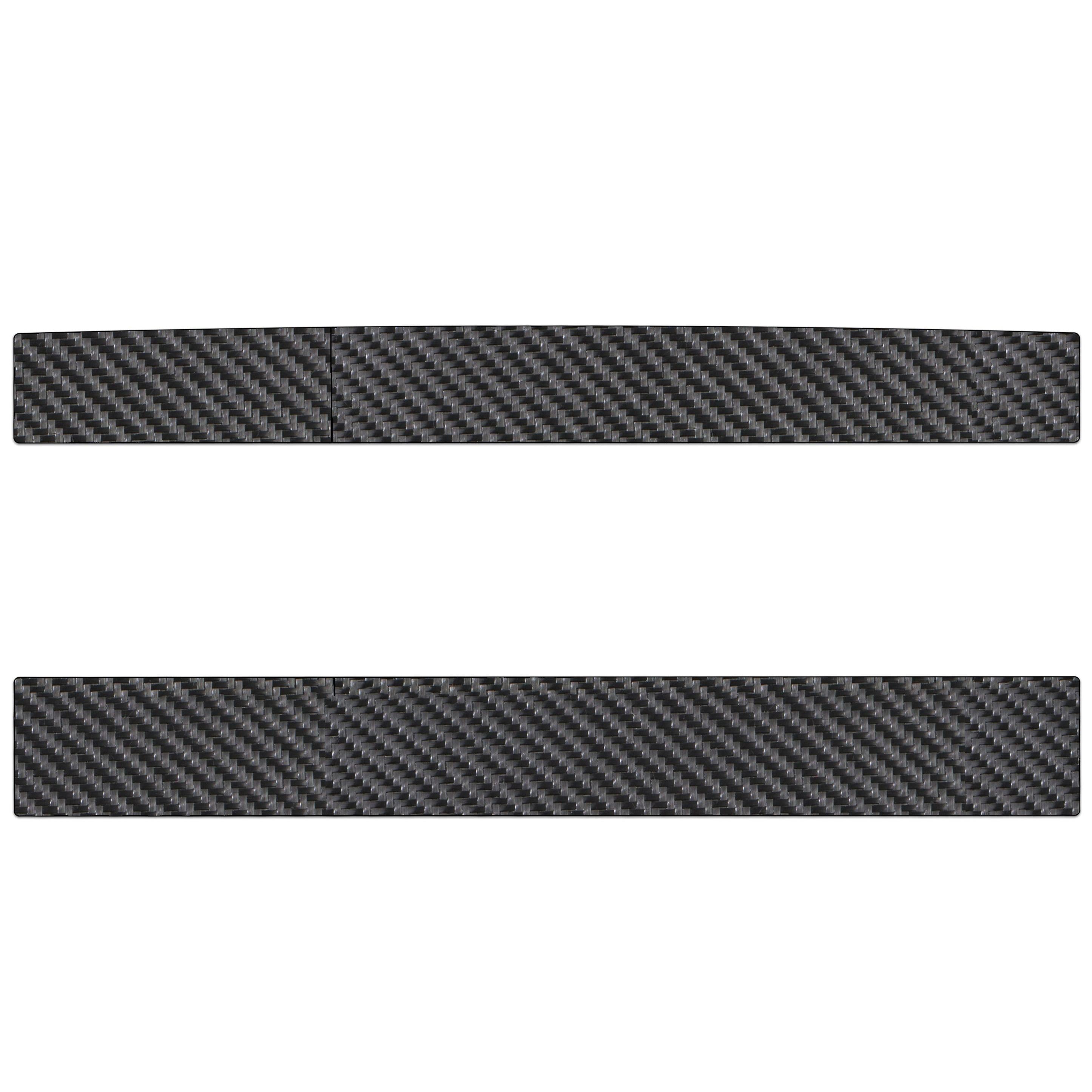 Rear Power Sliding Window Accent Trim Fits 2016-2020 Toyota Tacoma Real Carbon Fiber(Raw)