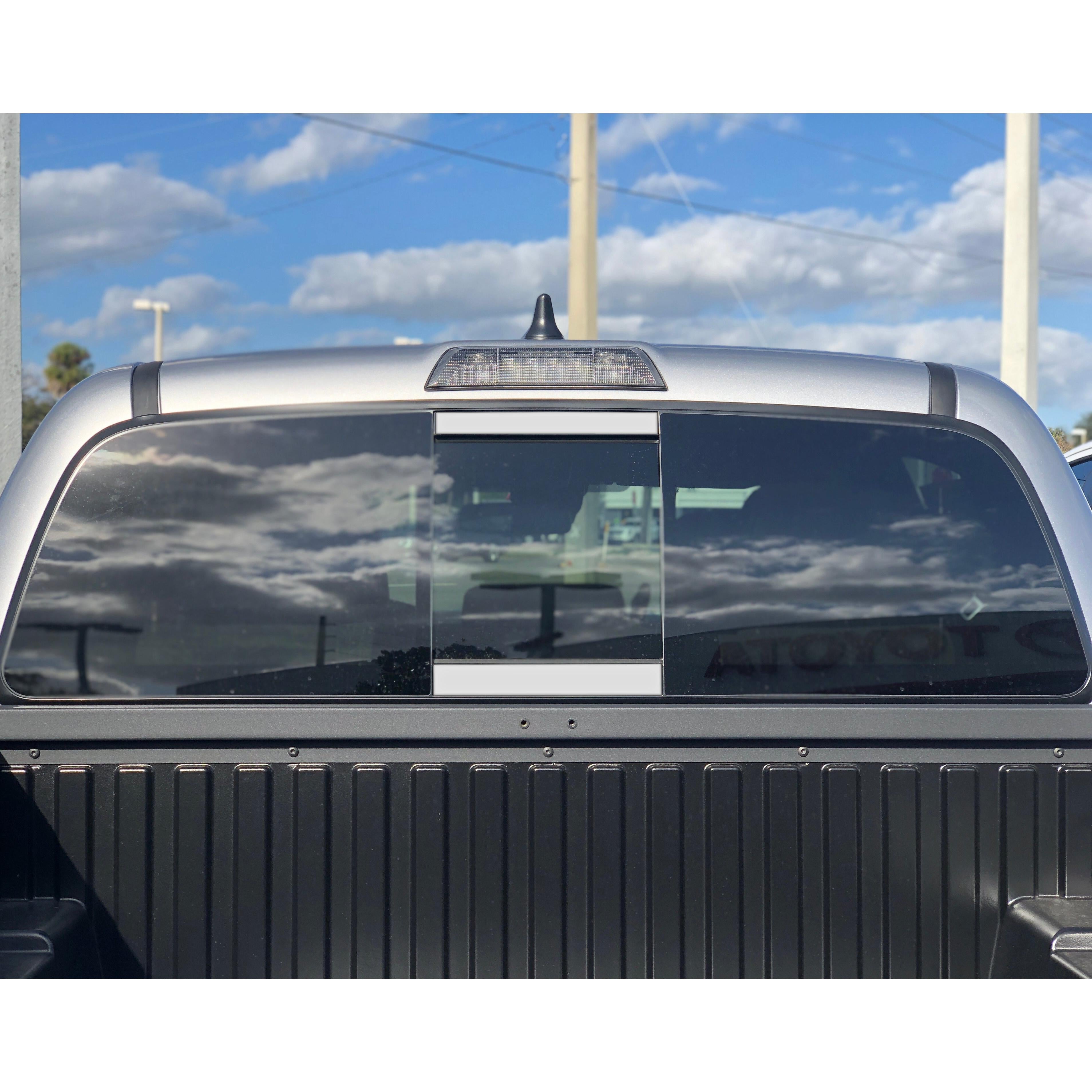 Rear Power Sliding Window Accent Overlays Fits 2016-2023 Toyota Tacoma