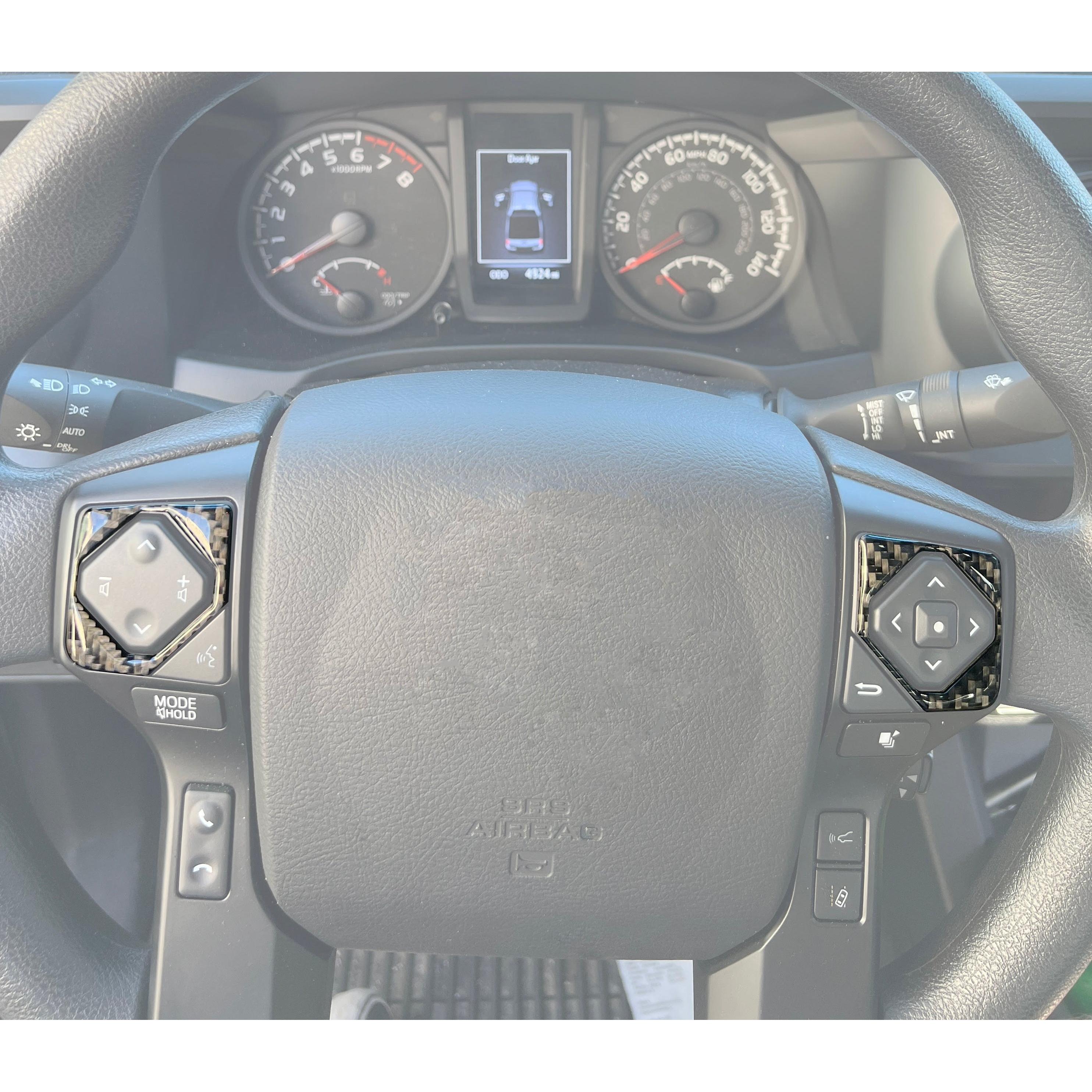 Steering Wheel Upper Buttons Accent Trim Fits 2016-2023 Toyota Tacoma