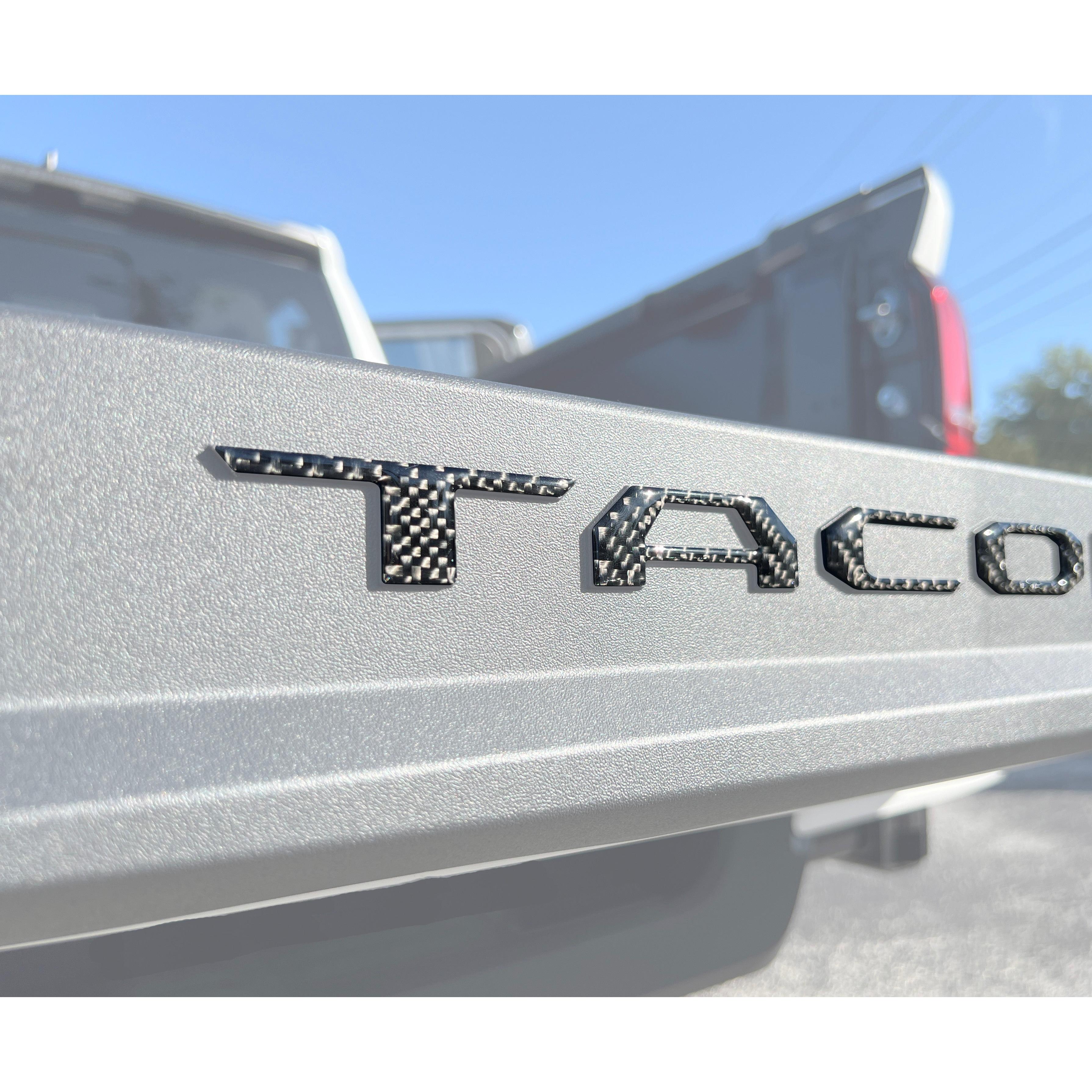 Bed Rail Tailgate Letter Overlays Fits 2024-2026 Toyota Tacoma