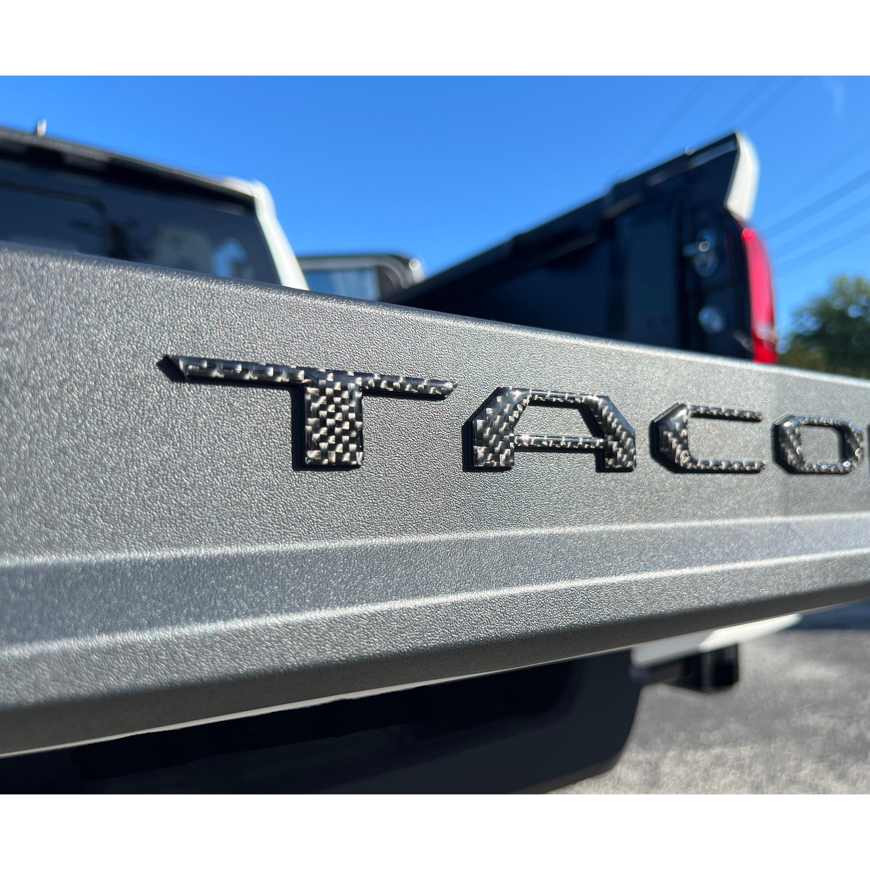 Bed Rail Tailgate Letter Overlays Fits 2024-2026 Toyota Tacoma