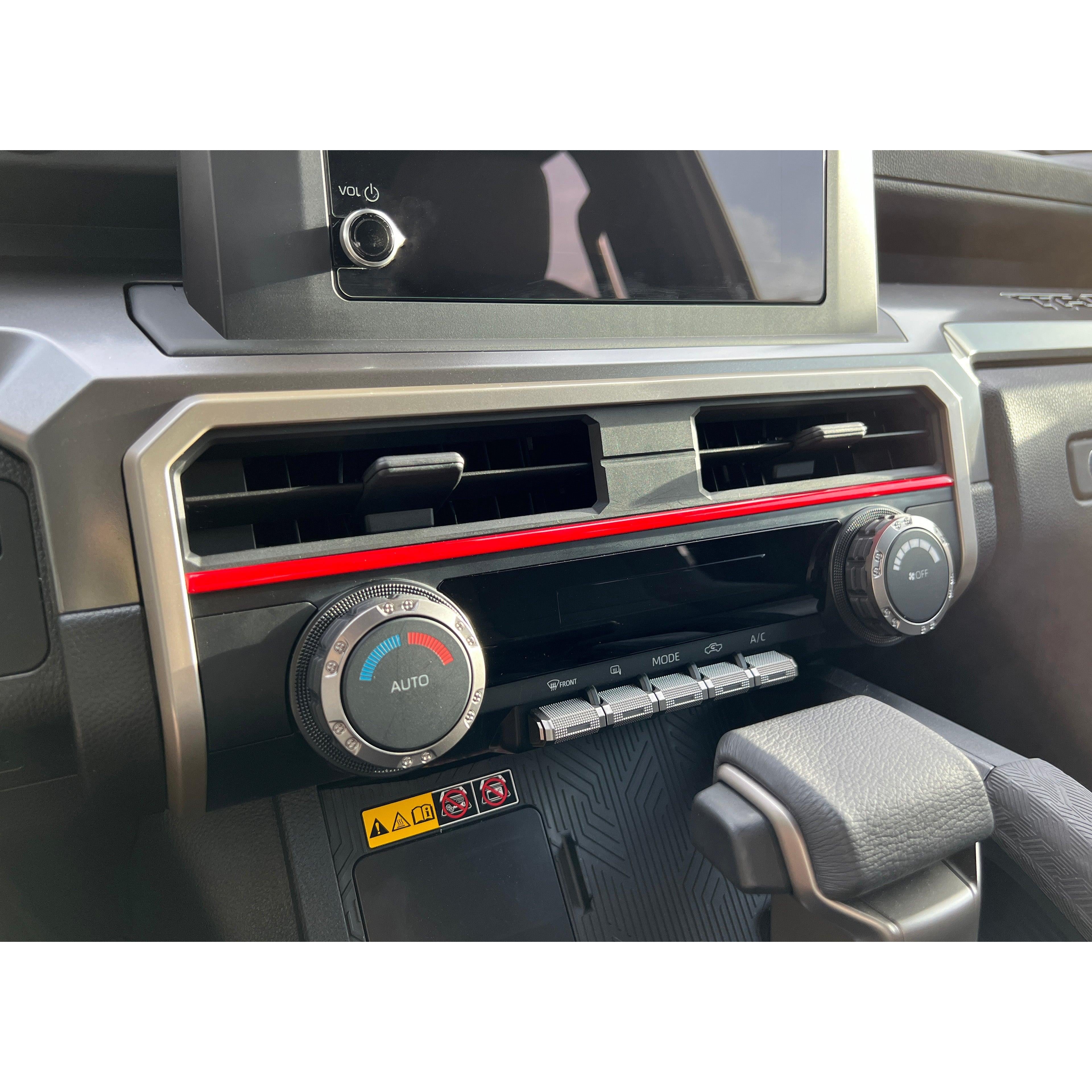 Strip Above Climate Control Accent Trim Fits 2024-2024 Toyota Tacoma & 2025-2026 4Runner