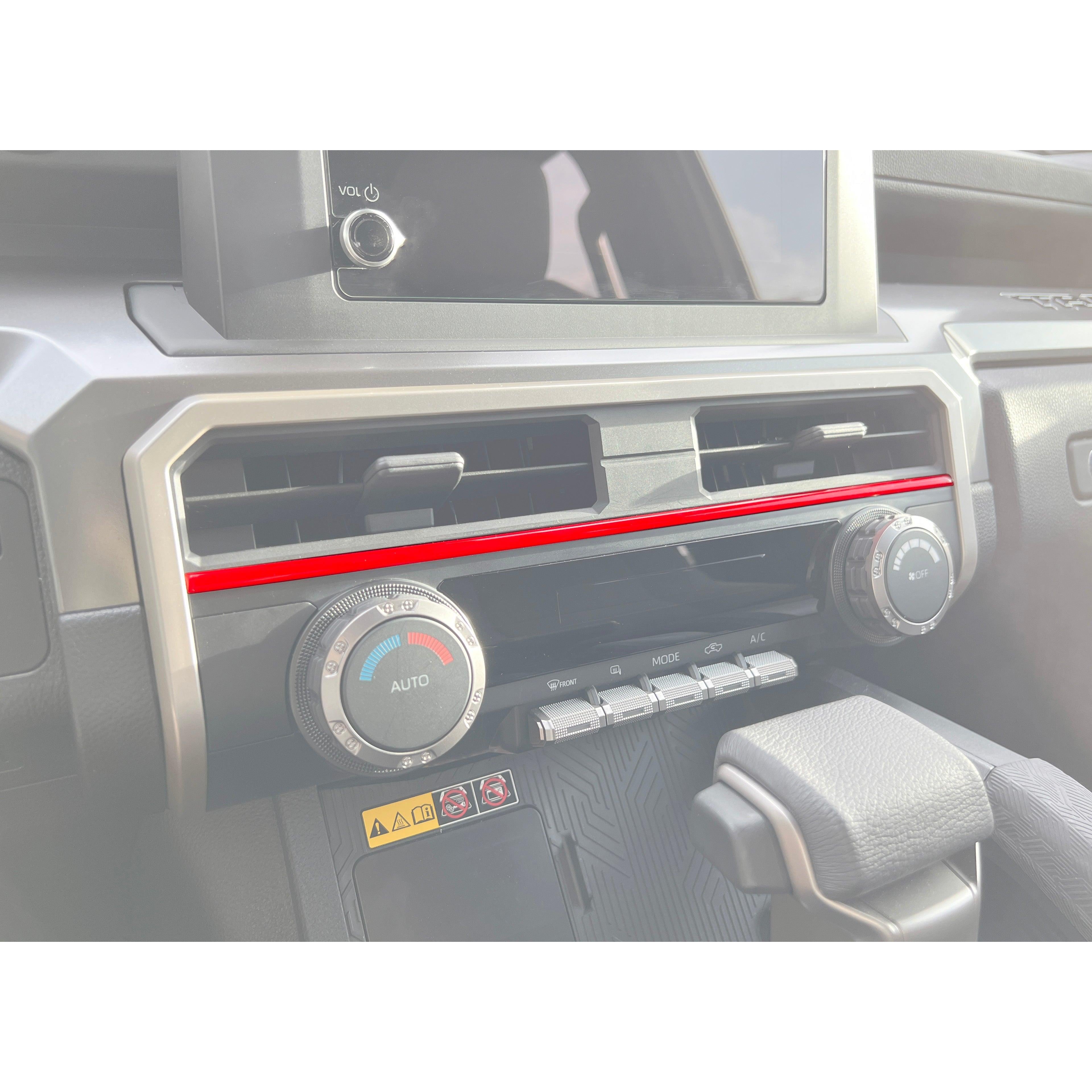 Strip Above Climate Control Accent Trim Fits 2024-2024 Toyota Tacoma & 2025-2026 4Runner