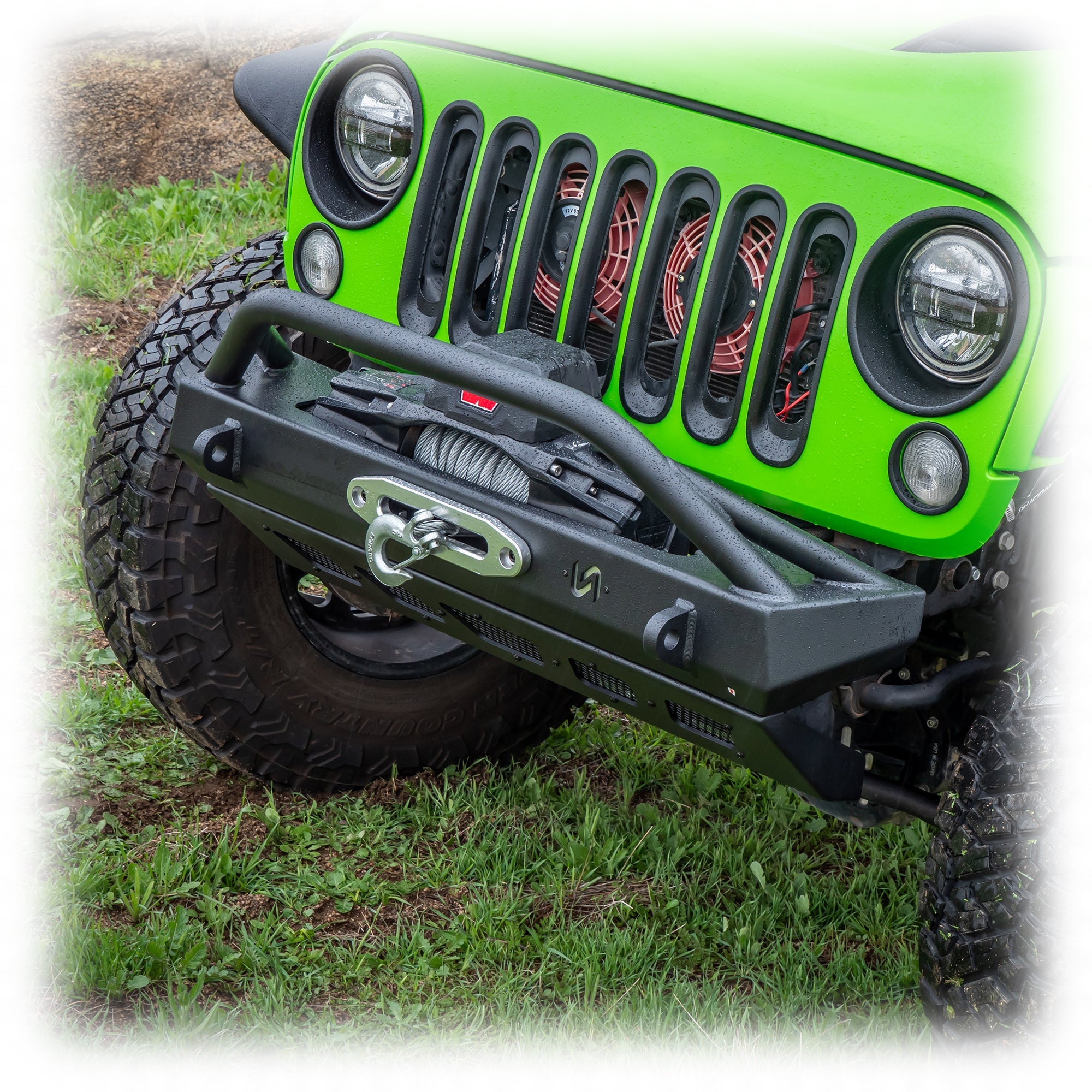 Jeep Wrangler JK/JL/JT Front Bumper with Welded Bull Bar & Skid Plate | 2007–2026