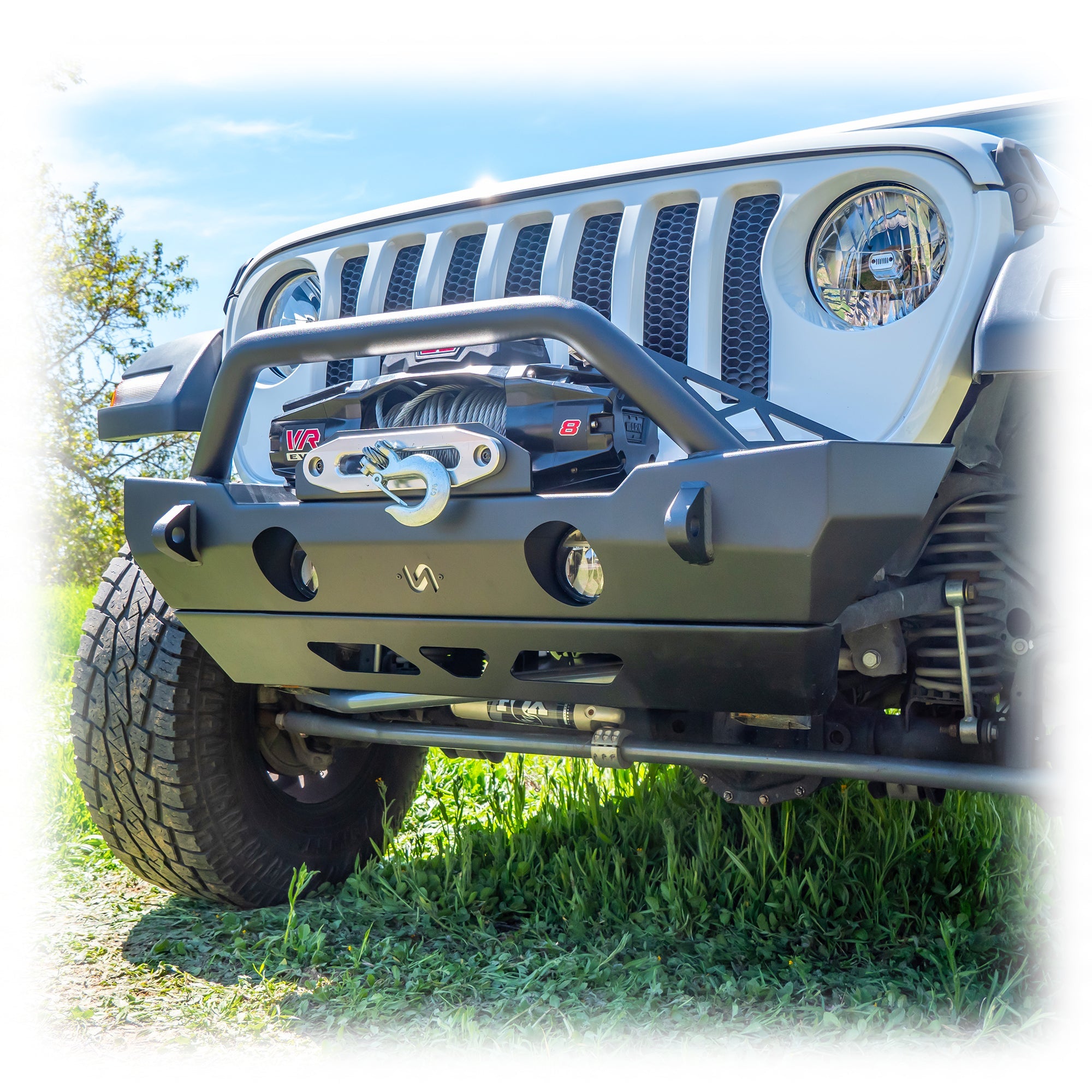 Jeep Wrangler JK/JL/JT Front Bumper with Bolt-On Bull Bar & Skid Plate | 2007–2026