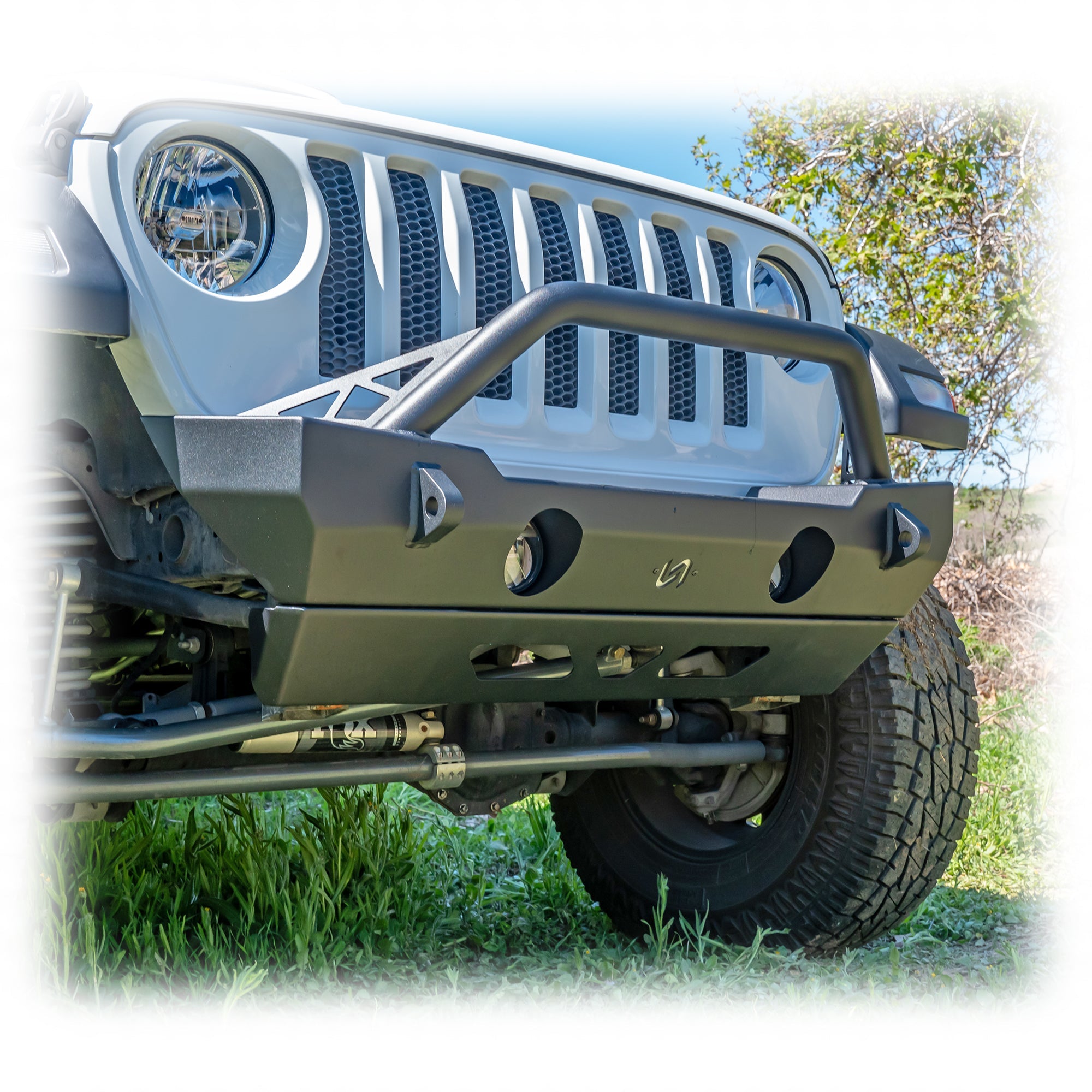 Jeep Wrangler JK/JL/JT Front Bumper with Bolt-On Bull Bar & Skid Plate | 2007–2026