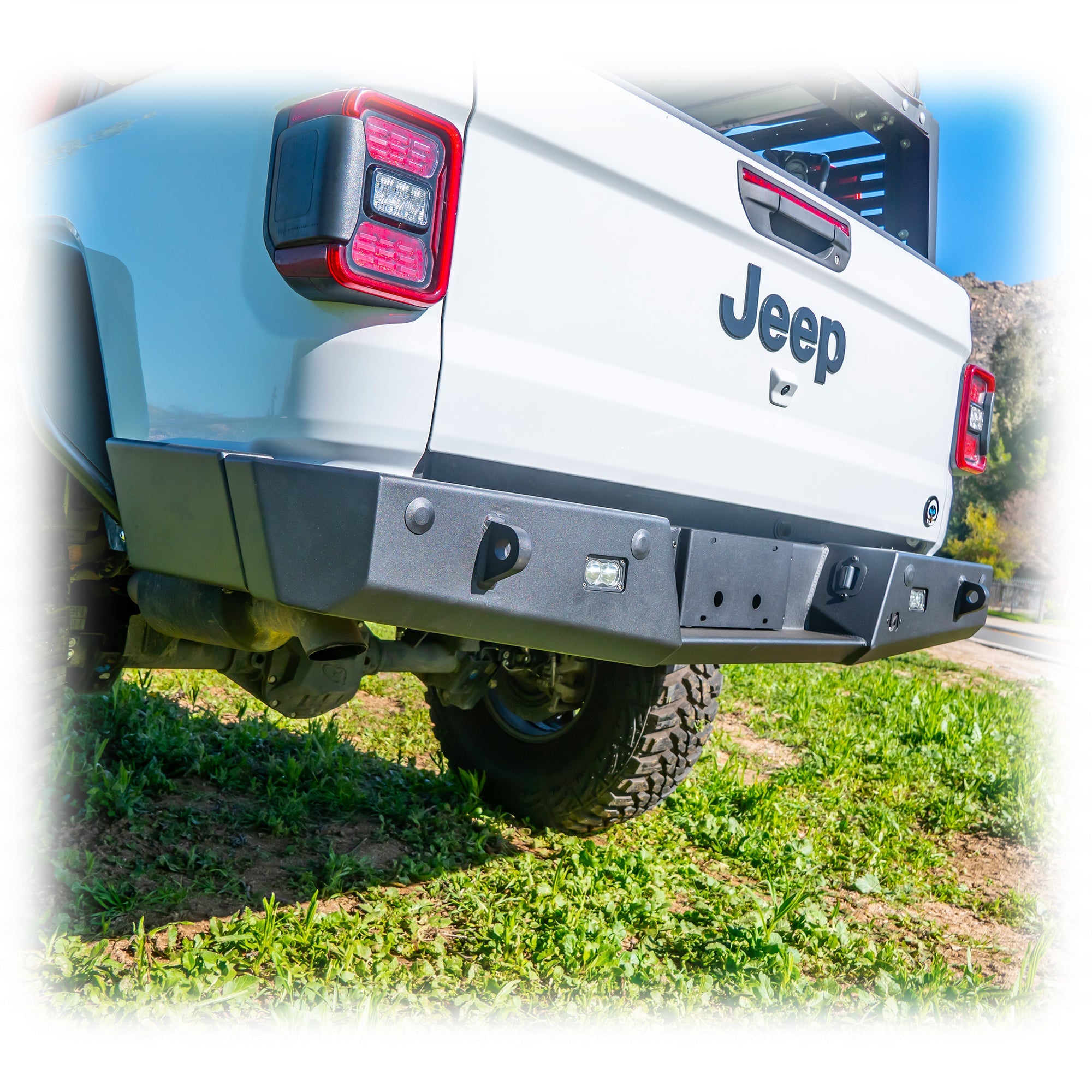Jeep JT Gladiator Rear Bumper with Frame-Mounted Rock-Slider Wings | 2020–2026