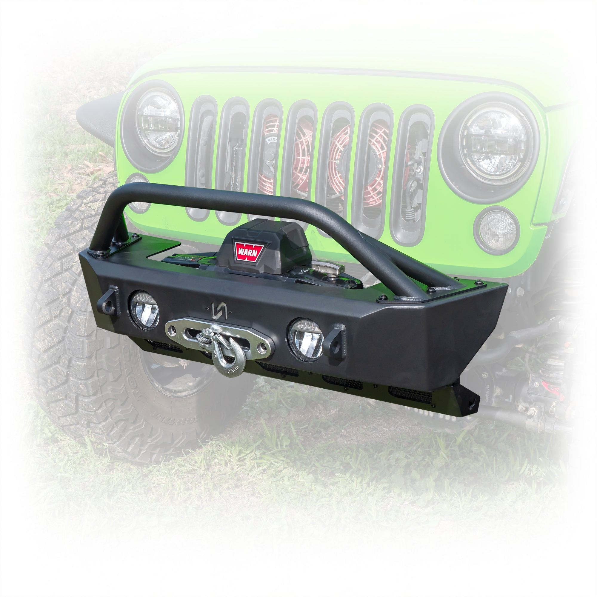 Jeep Wrangler JK/JL/JT Front Bumper with Skid Plate & Recessed Winch Mount | 2007–2026