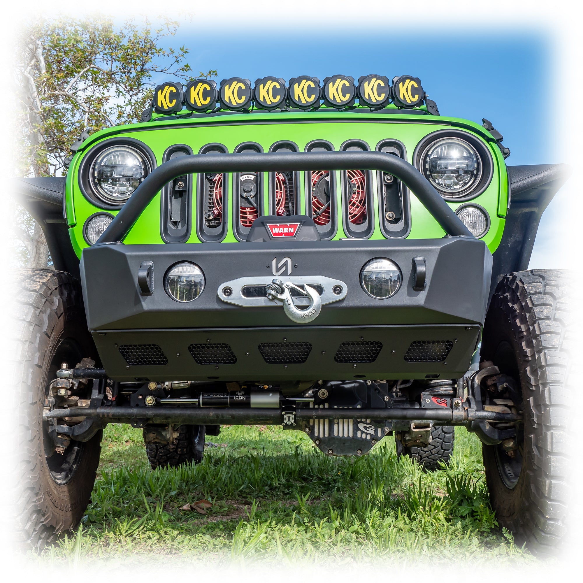 Jeep Wrangler JK/JL/JT Front Bumper with Skid Plate & Recessed Winch Mount | 2007–2026