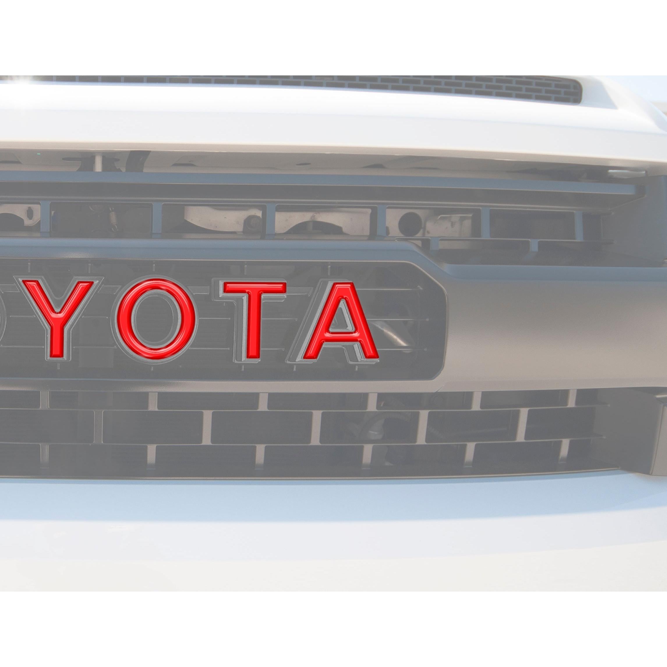 Grille Letter Overlays Fits 2014-2021 Toyota Tundra