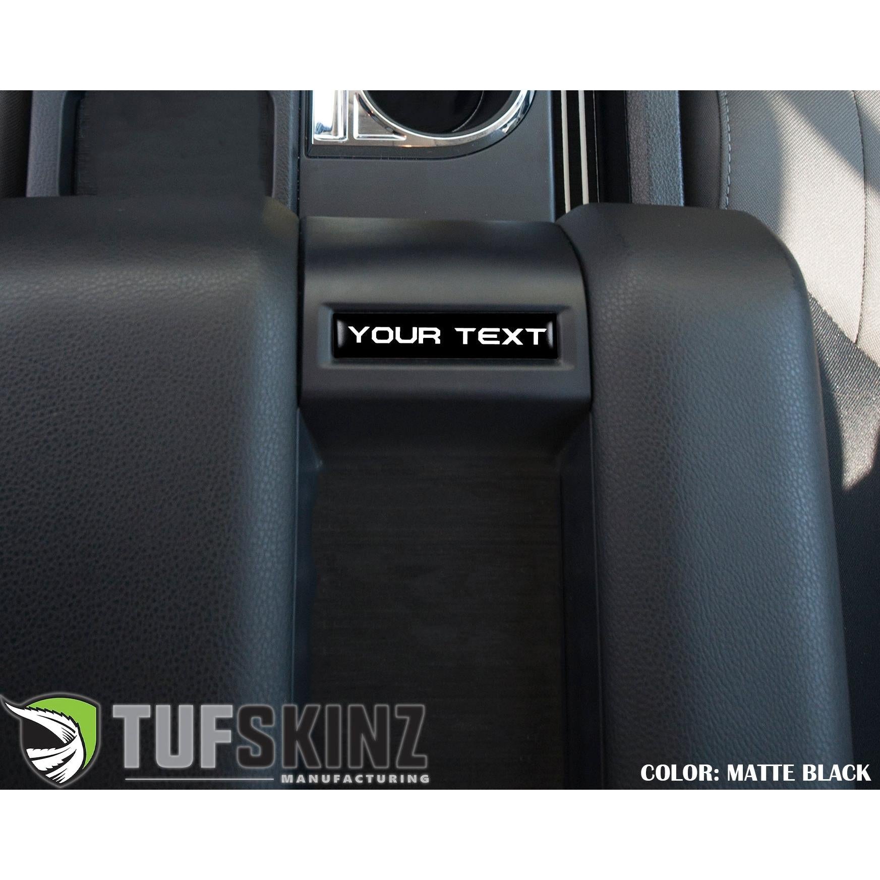 Center Console Badge-Custom Text - Fits 2014-2021 Toyota Tundra