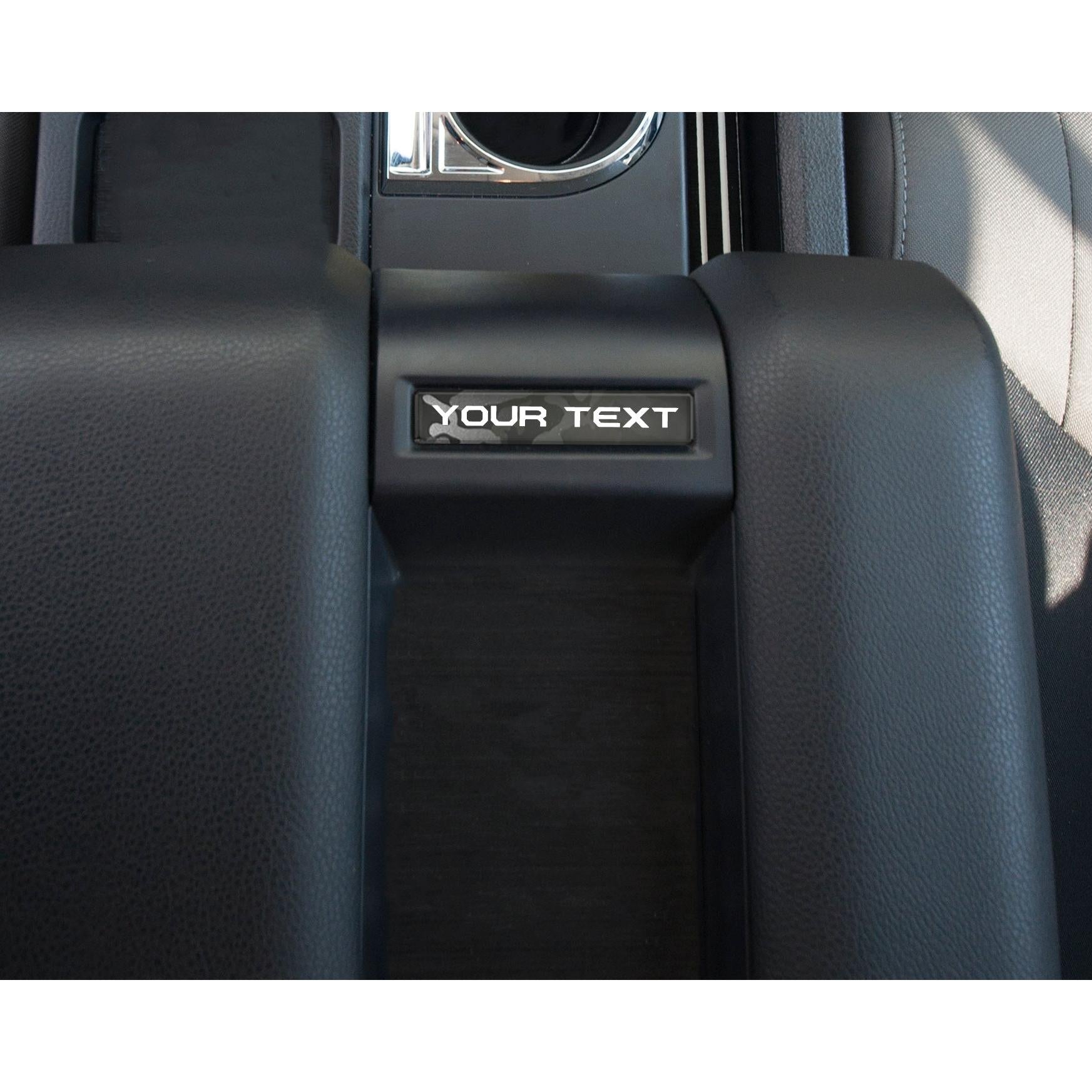 Center Console Badge-Custom Text - Fits 2014-2021 Toyota Tundra