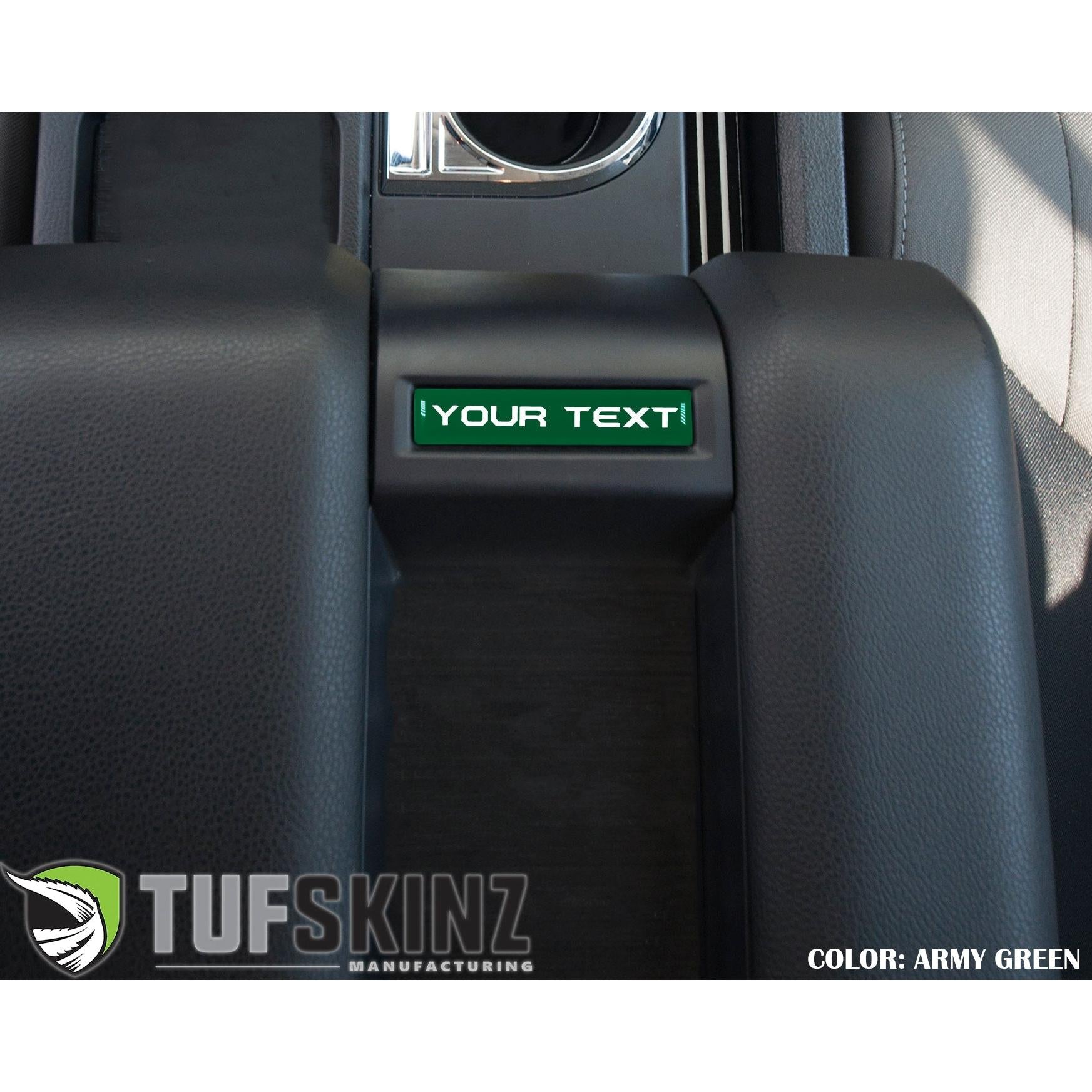 Center Console Badge-Custom Text - Fits 2014-2021 Toyota Tundra