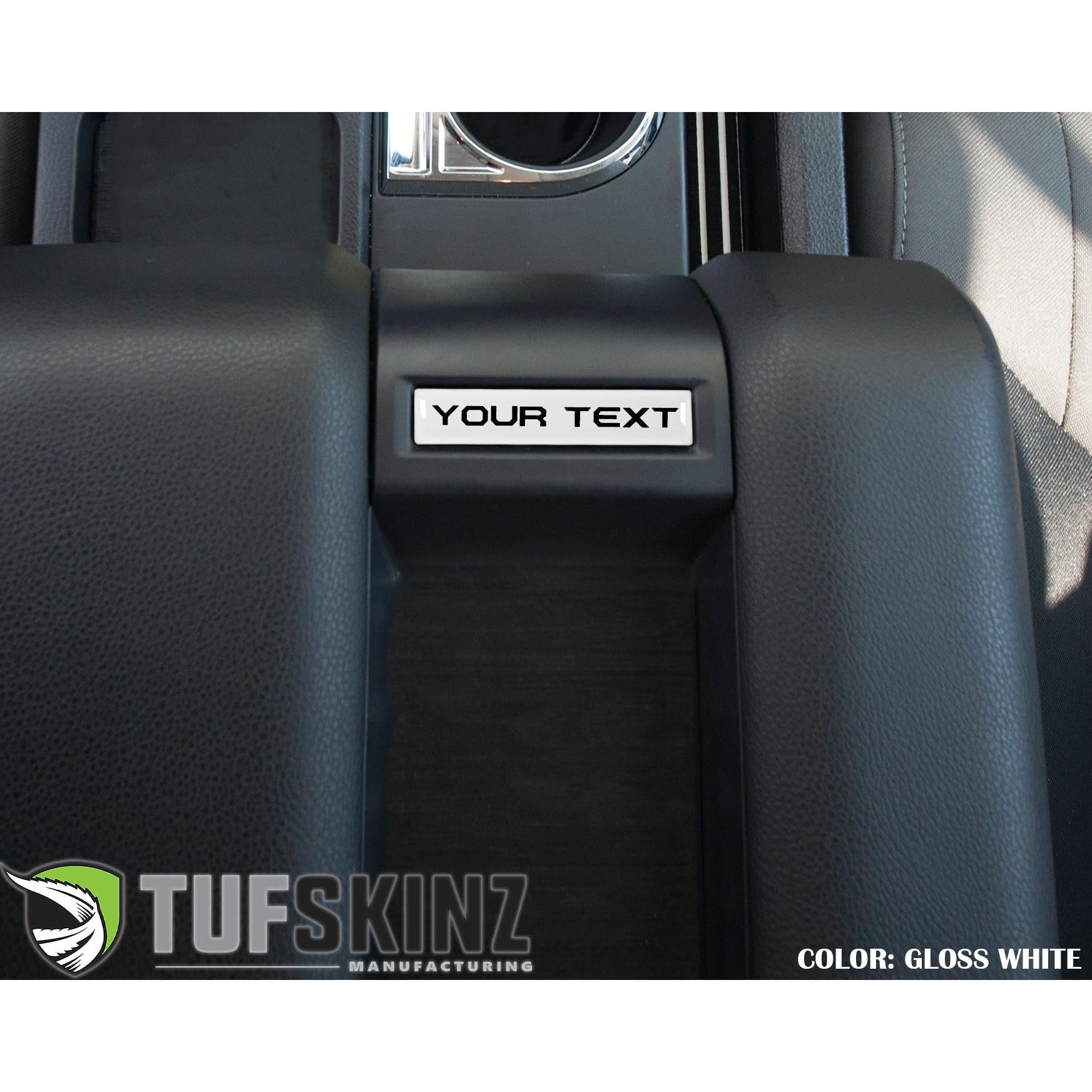 Center Console Badge-Custom Text - Fits 2014-2021 Toyota Tundra