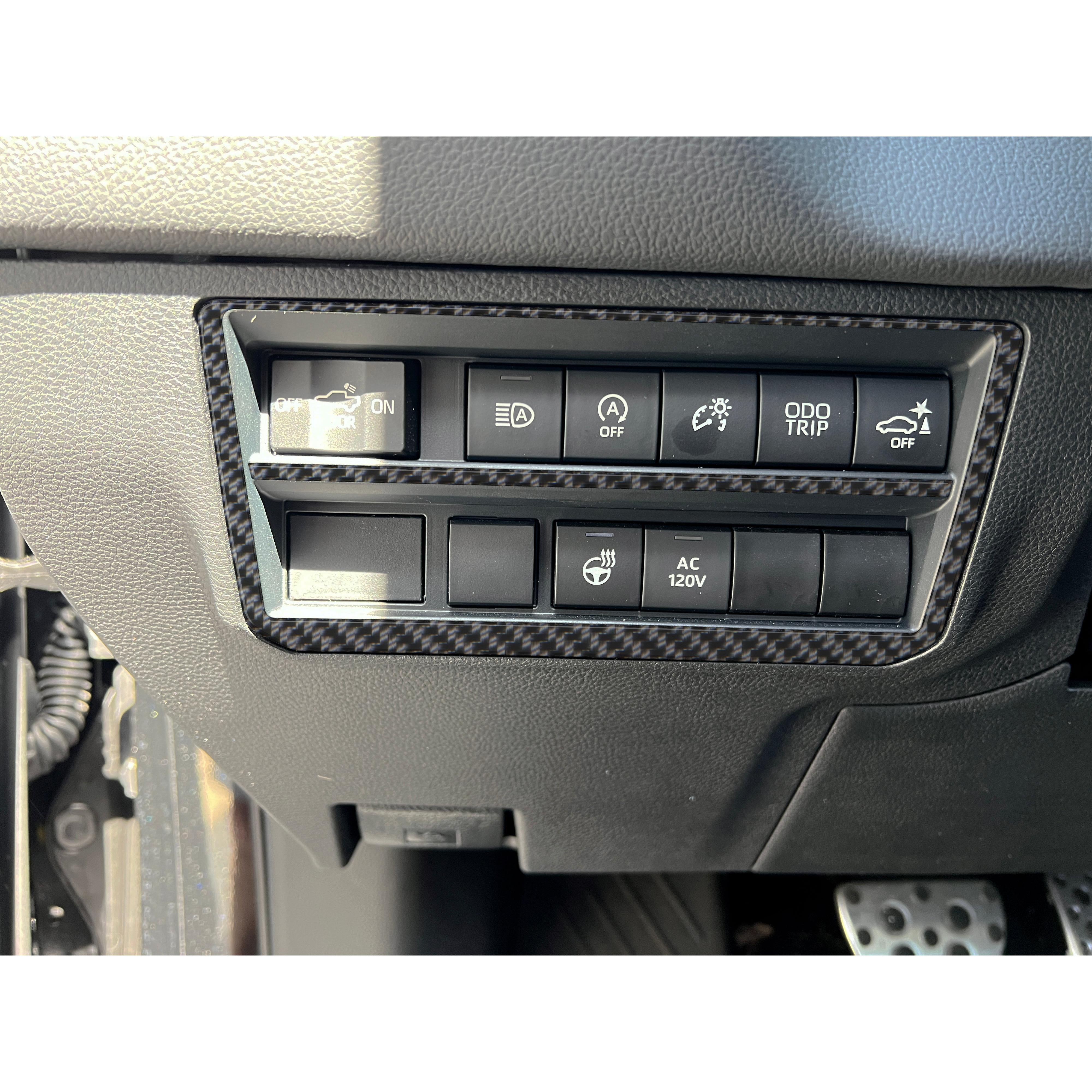 Dim Switch Panel Accent Overlays Fits 2022-2026 Toyota Tundra & 2023-2026 Toyota Sequoia