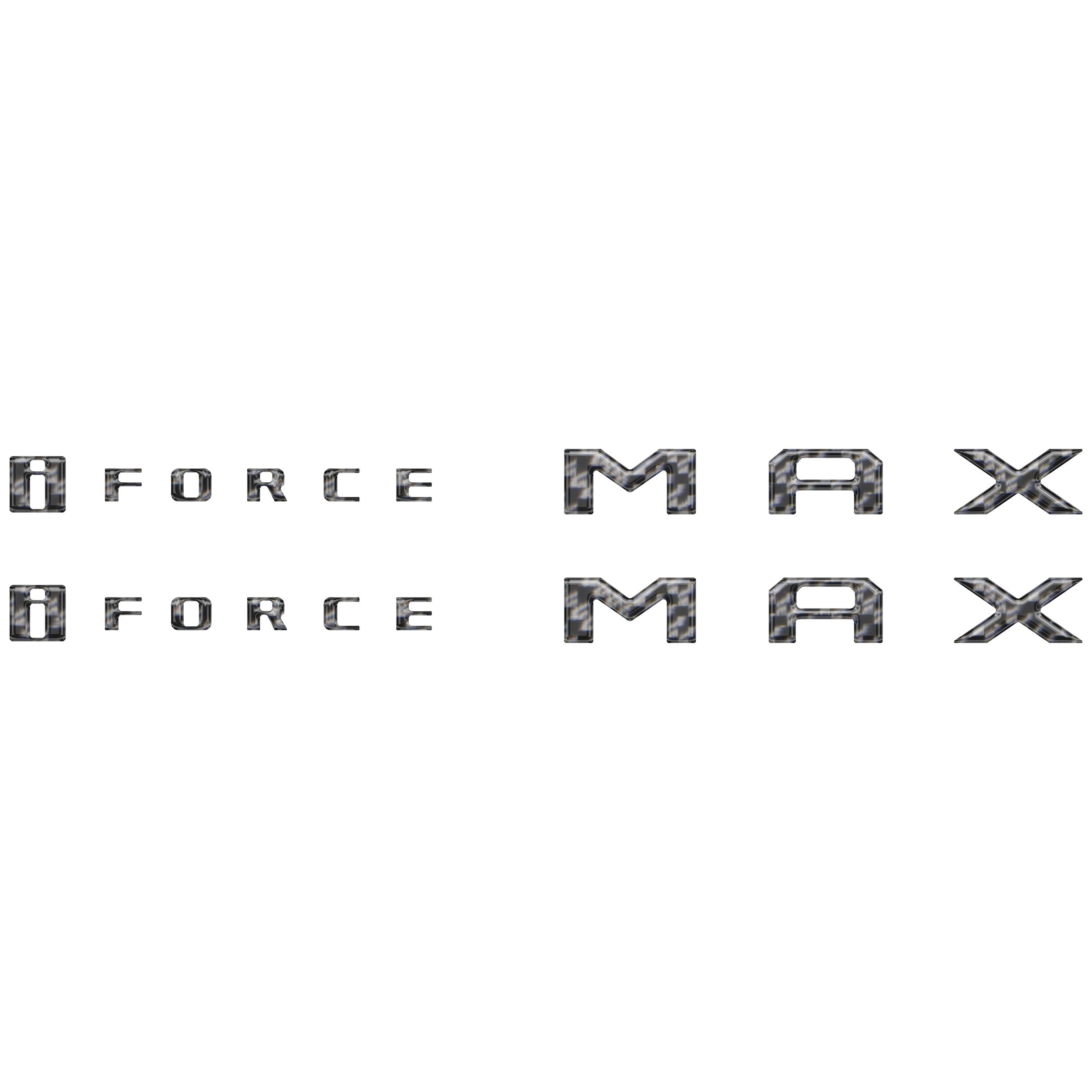 I Force Max Hood Louver Letter Overlays Fits 2022-2024 Toyota Tundra