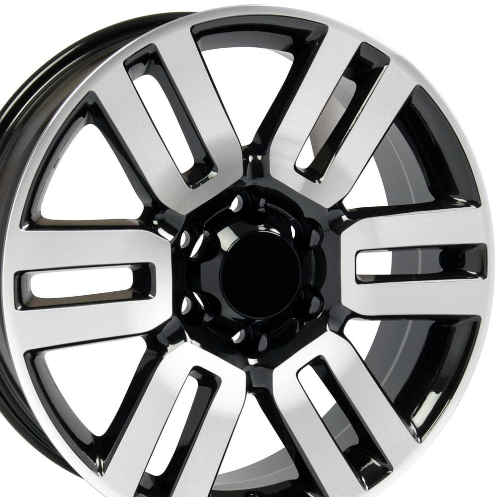 20" Replica TY10 fits Toyota 4Runner 20x7 Black Mach'd-SR1 Performance
