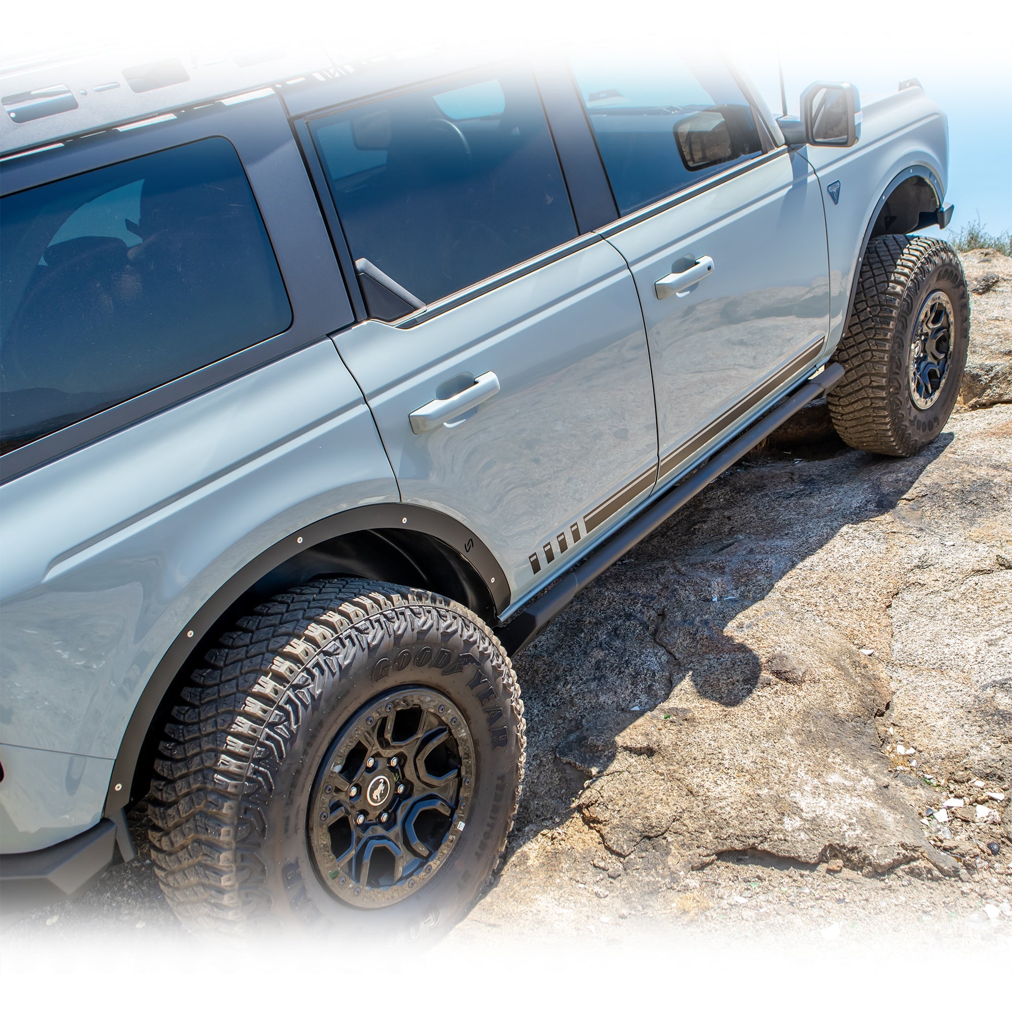 2021+ Ford Bronco Rock Sliders 4-Door - Turn Offroad