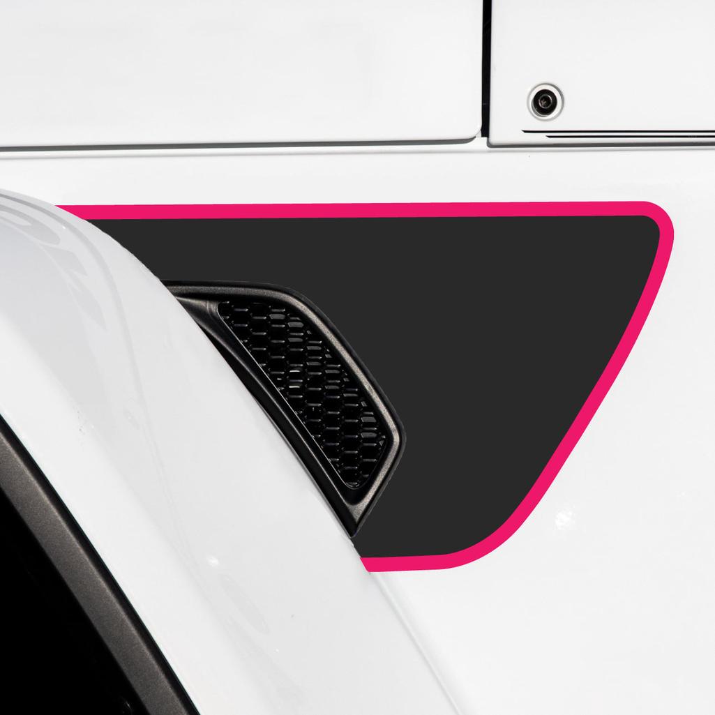 Premium Fender Vent Decal Set | Matte Black - fits Wrangler JL & Gladiator JT