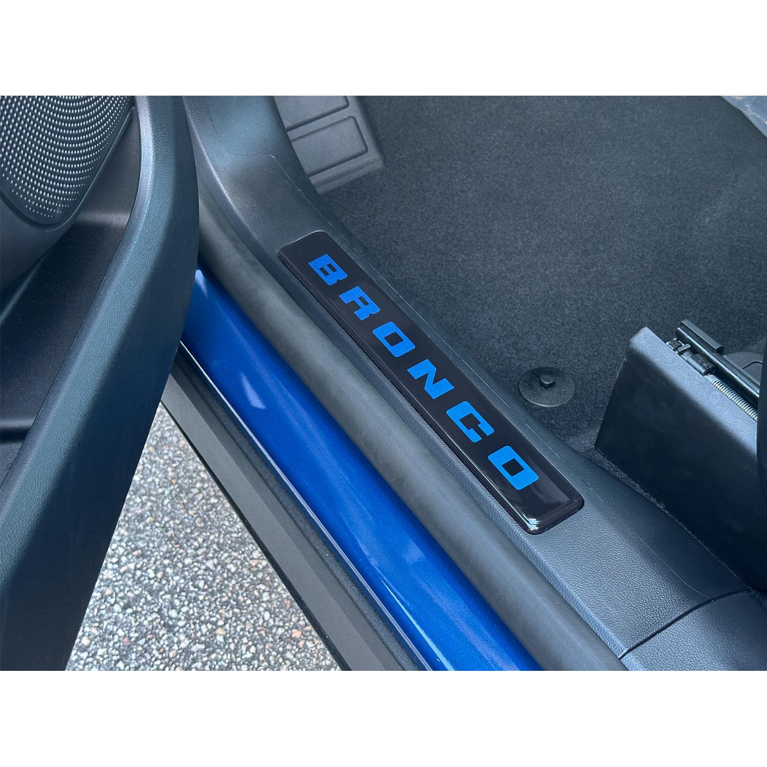 Front Door Sill Accent Overlays Fits 2021-2024 Ford Bronco Sport