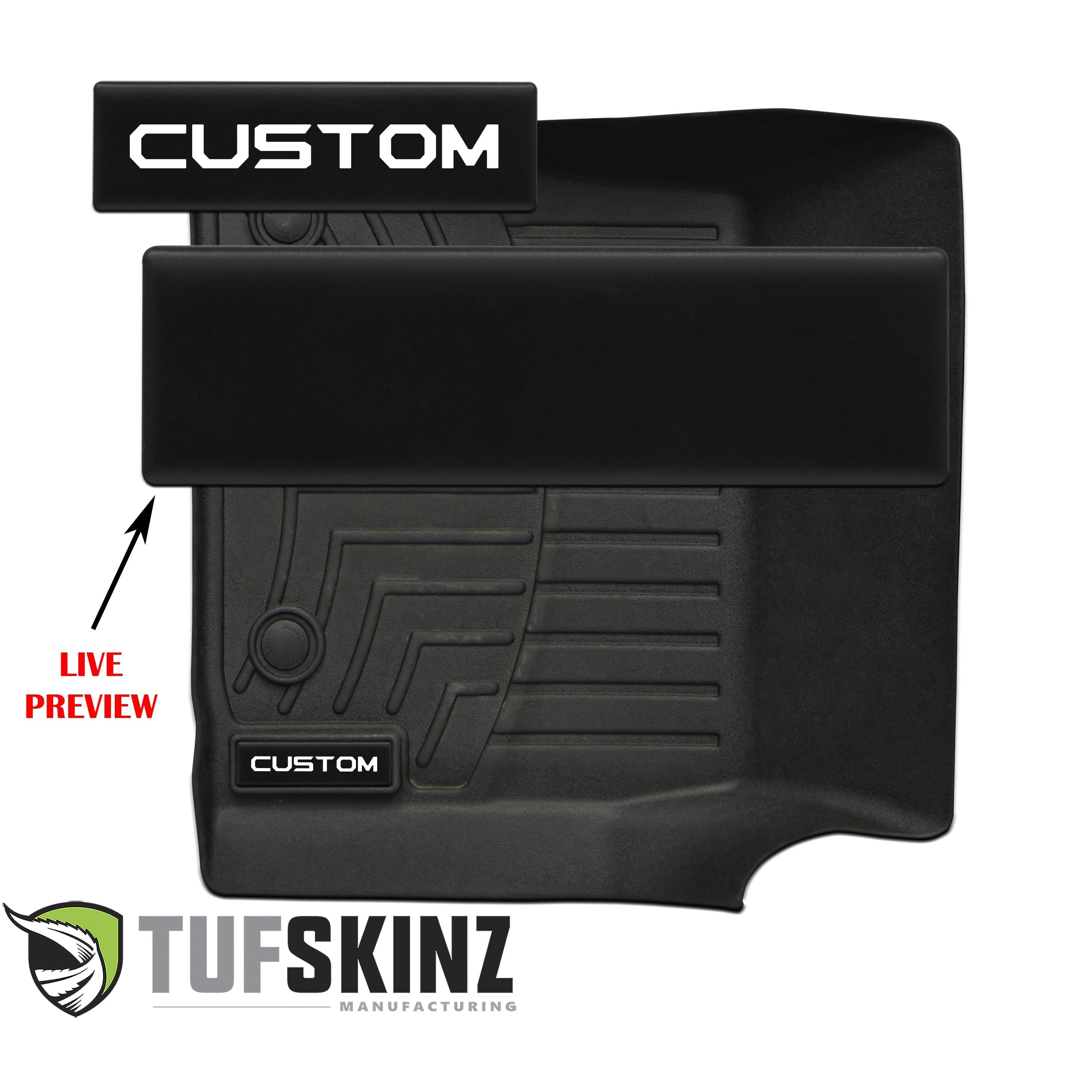 (2)Badge/Emblem Inserts Fits - WeatherTech Floor Mats Matte Black