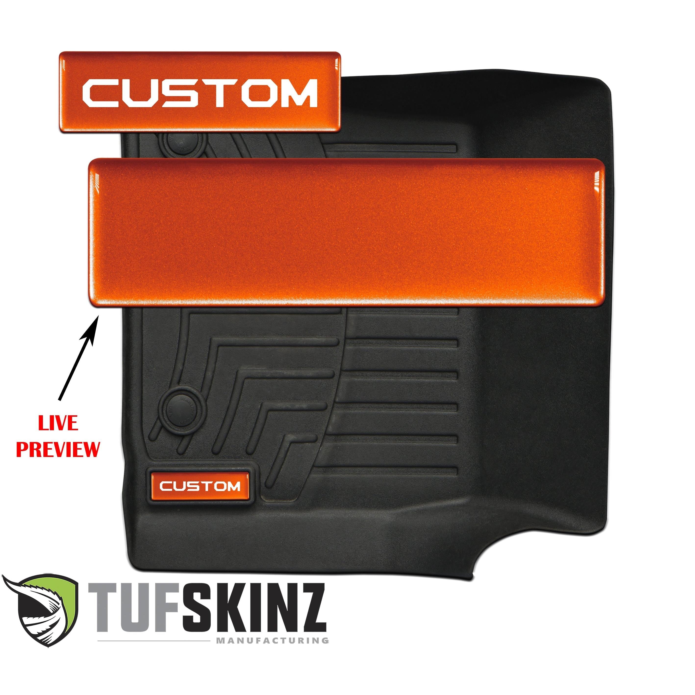 (2)Badge/Emblem Inserts Fits - WeatherTech Floor Mats Inferno (Similar to EXTERIOR Inferno Orange)