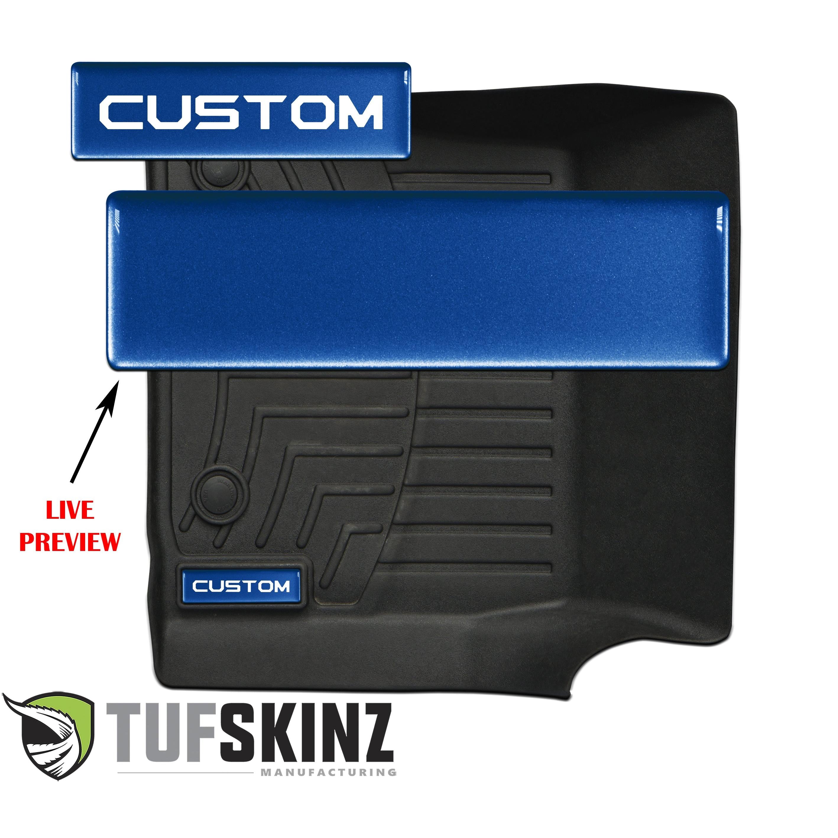 (2)Badge/Emblem Inserts Fits - WeatherTech Floor Mats *OE Color - Blazing Blue