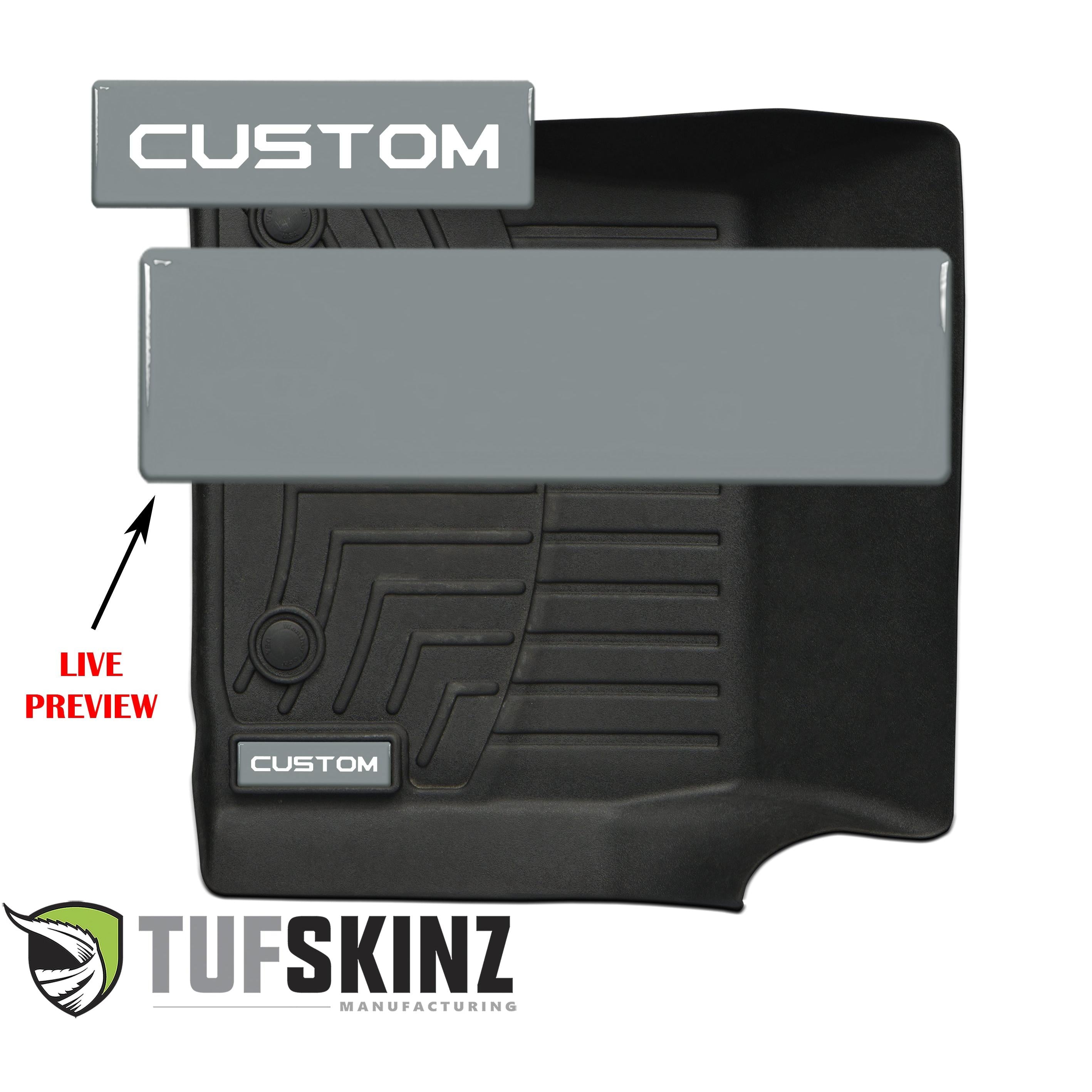 (2)Badge/Emblem Inserts Fits - WeatherTech Floor Mats *OE Color - Cement Gray