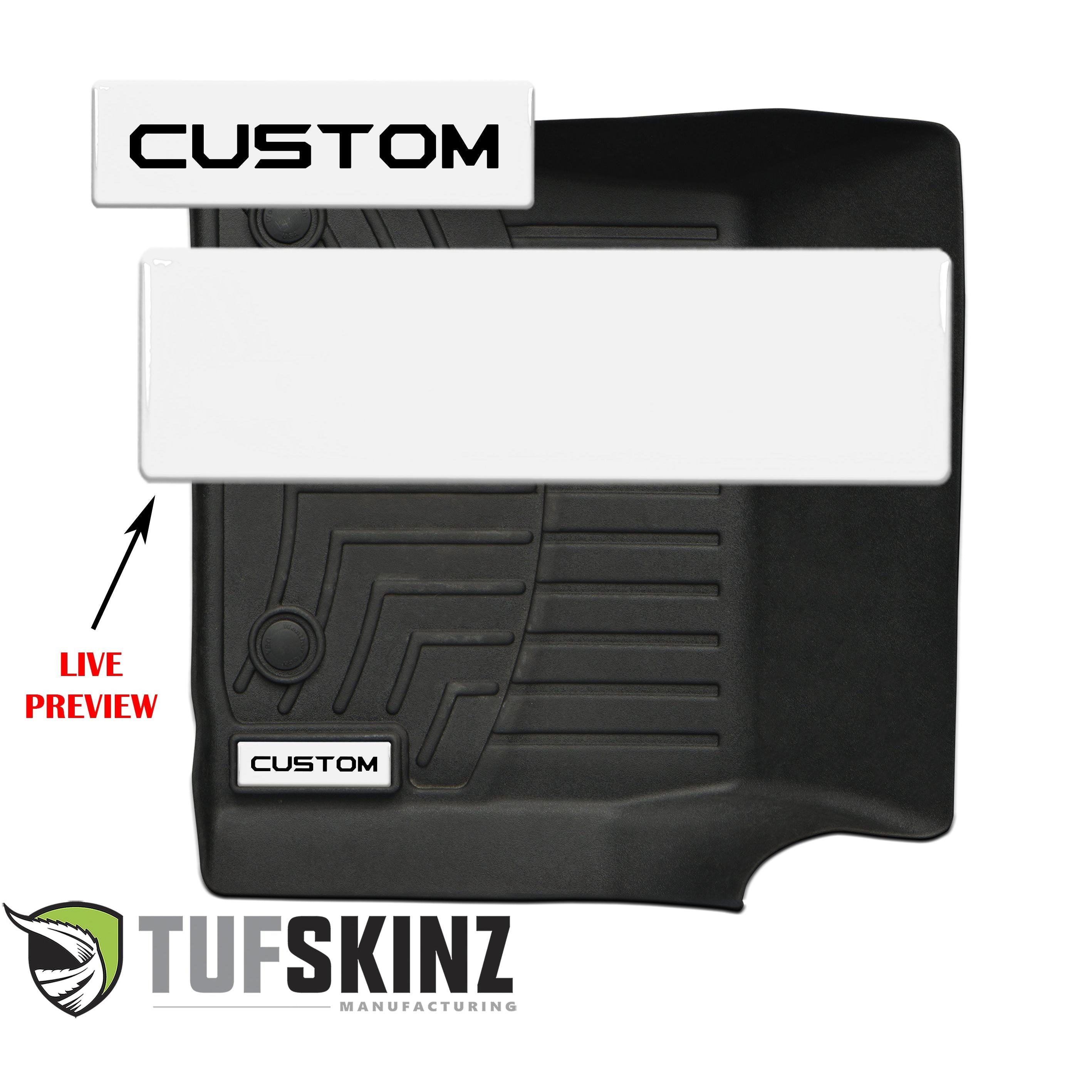 (2)Badge/Emblem Inserts Fits - WeatherTech Floor Mats Gloss White