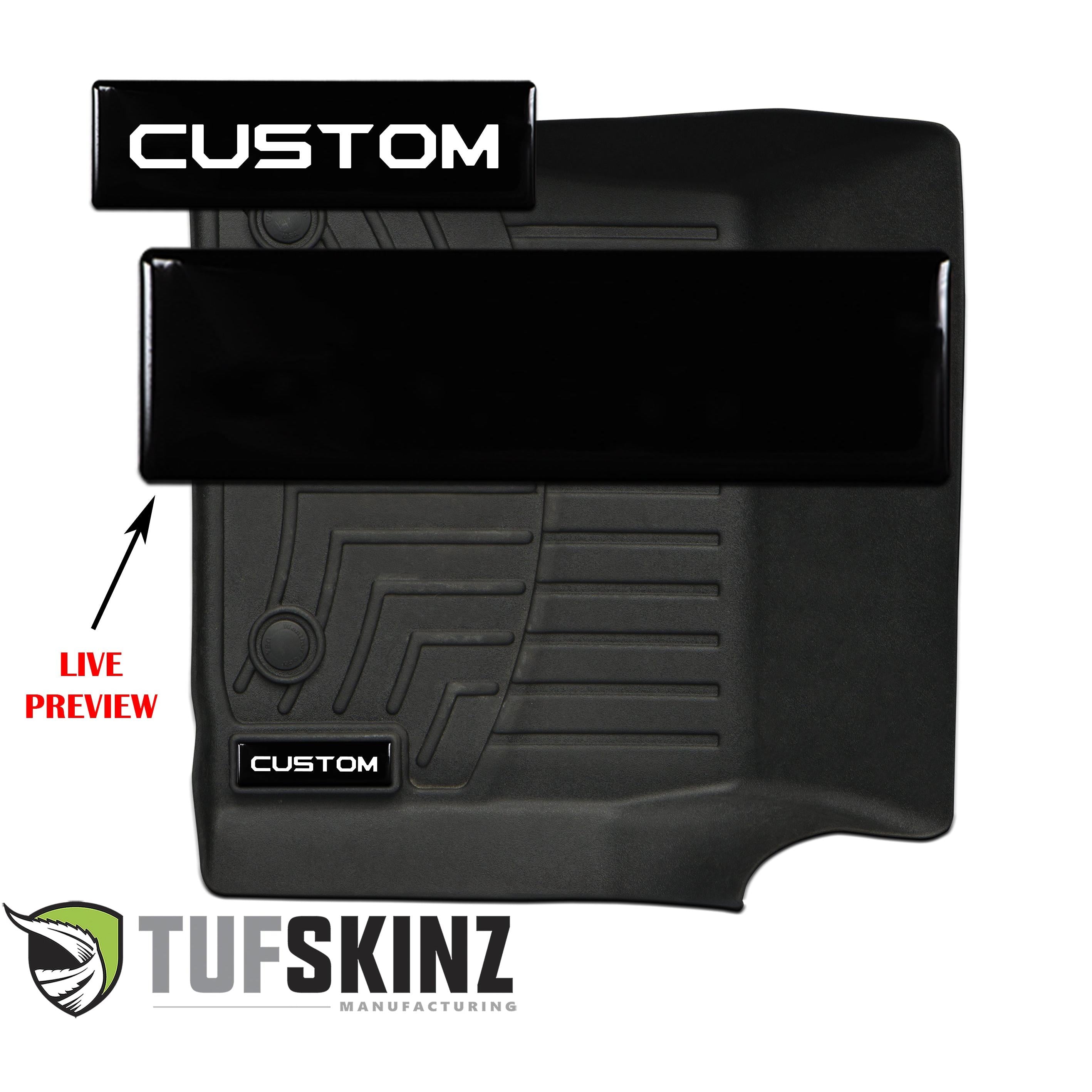 (2)Badge/Emblem Inserts Fits - WeatherTech Floor Mats Gloss Black