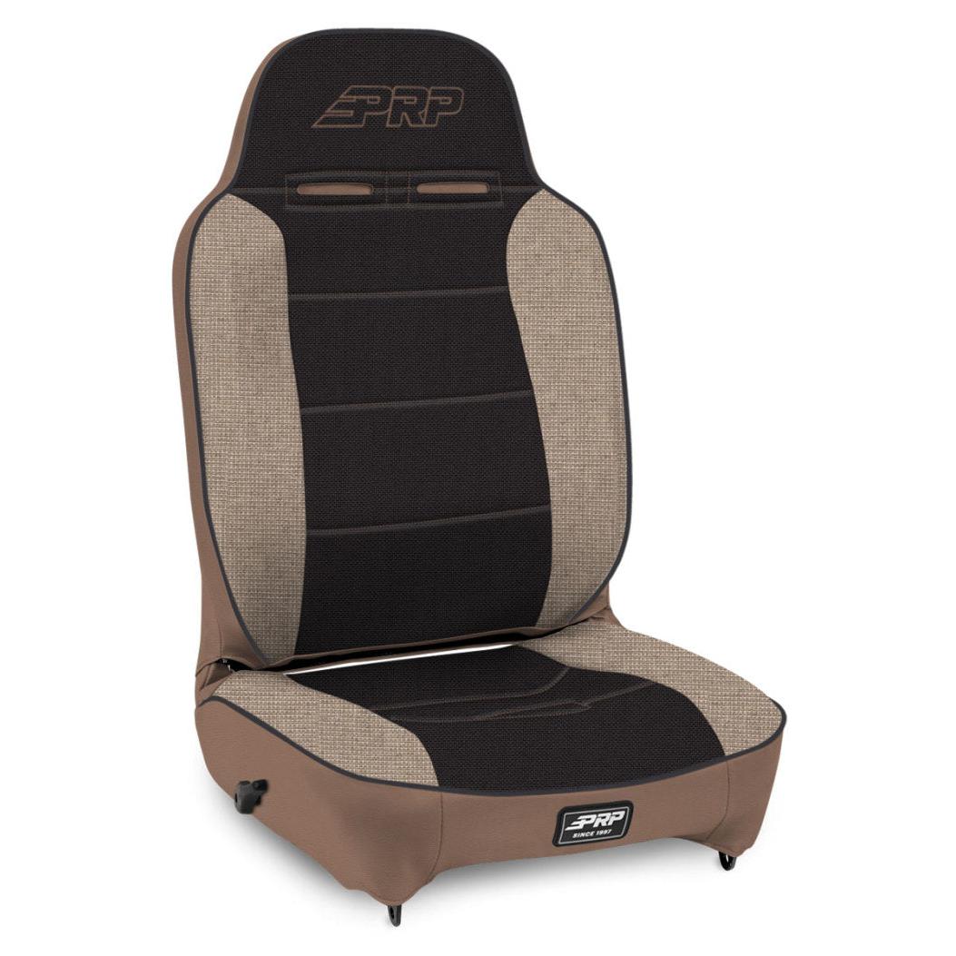 PRP Enduro High Back Reclining Suspension Seat (Passenger Side) - Tan / Black