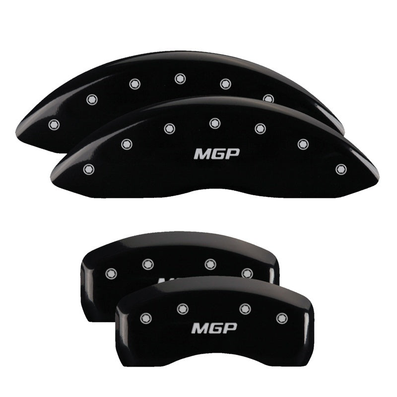 MGP 36027SMGPBK Brake Caliper Covers for 2019-2020 Lincoln Nautilus with Black Finish and Silver Engraving