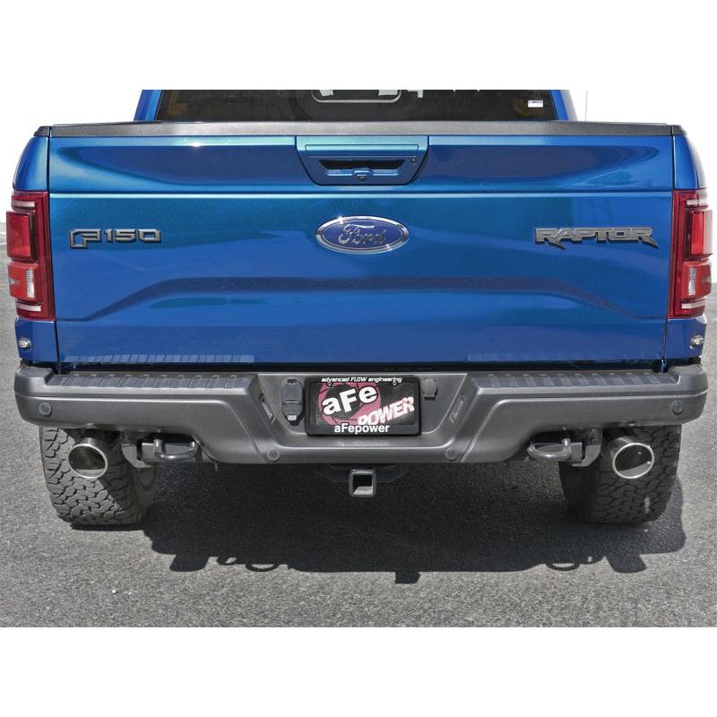 aFe MACHForce-XP 3in to 3-1/2in 304 SS Cat-Back Exhaust w/Polished Tips 17-18 Ford F-150 Raptor 3.5L-SR1 Performance