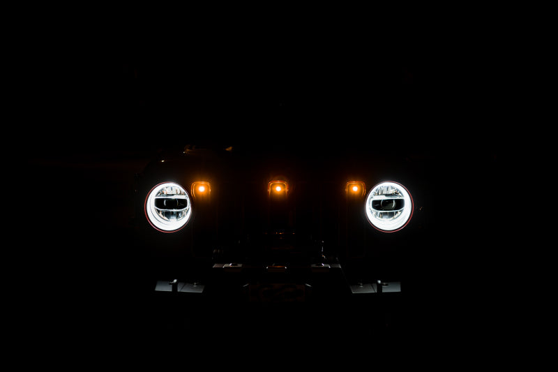 DV8 Offroad 2018+ Jeep JL Grill Amber Marker Lights - High-Powered LED Accent Lights for Offroad Visibility