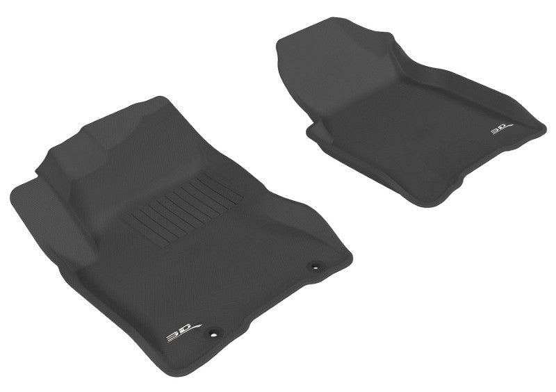 3D MAXpider 2008-2013 Nissan Rogue Kagu 1st Row Floormat - Black-SR1 Performance