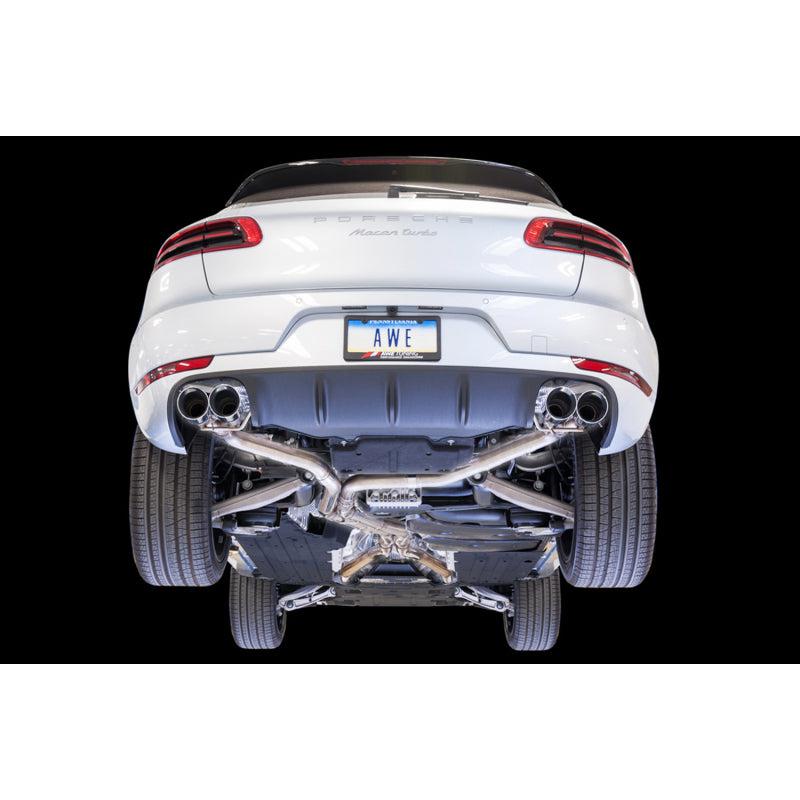 AWE Tuning Porsche Macan Touring Edition Exhaust System - Chrome Silver 102mm Tips