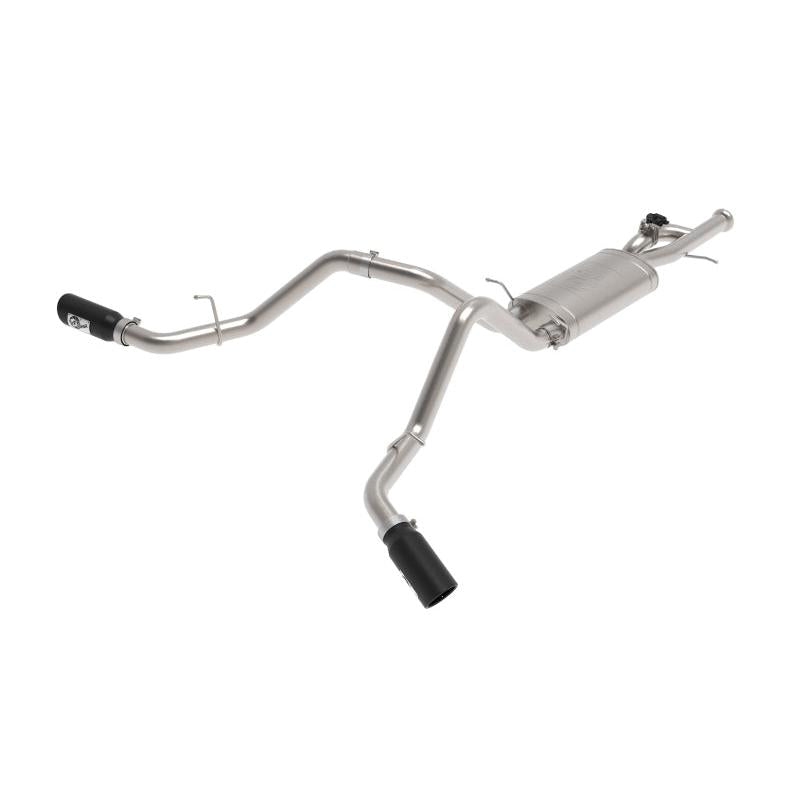 aFe Gemini XV 3in 304 SS Cat-Back Exhaust w/ Cutout 09-18 GM Trucks 4.3L/4.8L/5.3L w/ Black Tips