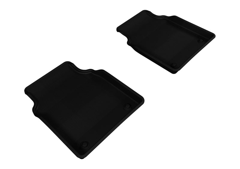 3D MAXpider 2011-2018 Audi A8L Kagu 2nd Row Floormats - Black-SR1 Performance