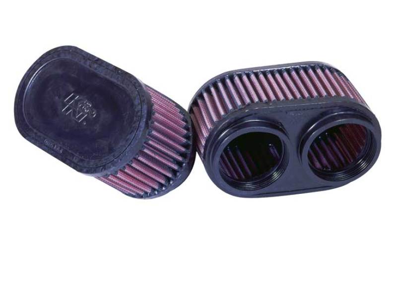 K&N Filter Universal Filter 2 3/4 inch Dual Flange GSXR Oval (2/Box)-SR1 Performance