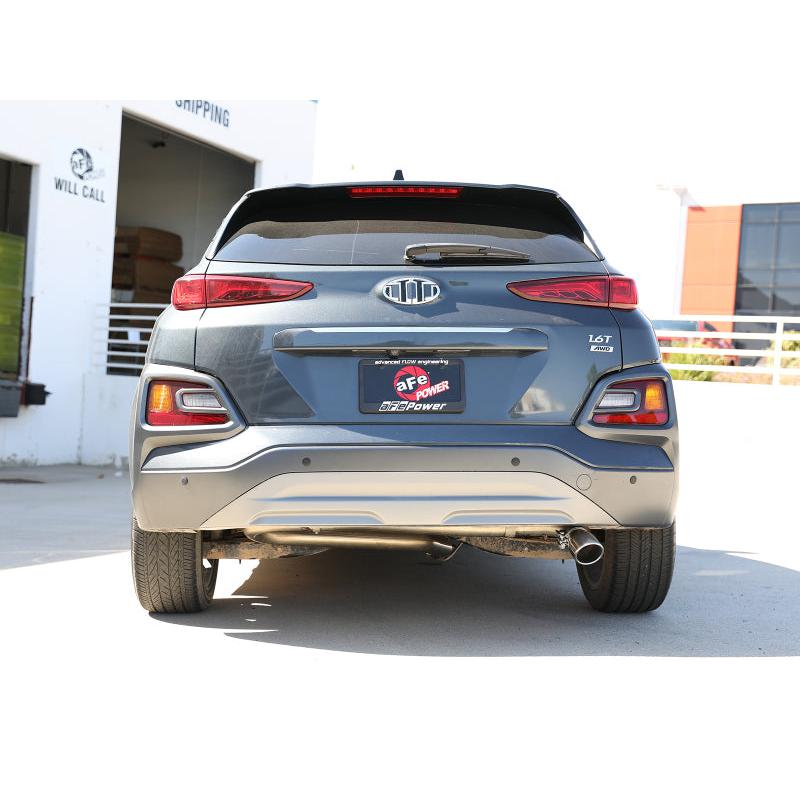 aFe Takeda 2.5in 304 SS Axle-Back Exhaust w/o Muffler w/Polish Tip 18-22 Hyundai Kona L4-1.6L(t) AWD-SR1 Performance