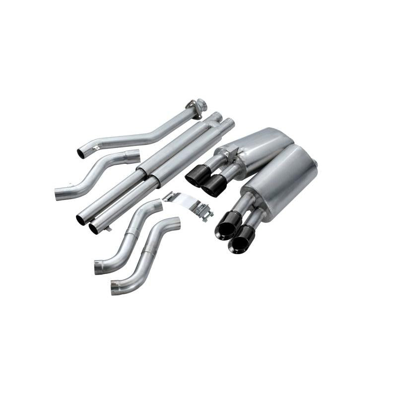 Corsa 1996-1996 Cat-Back Exhaust w/ Twin 3.5in Black Tips 96-96 Chevrolet Corvette C4 5.7L V8 LT4