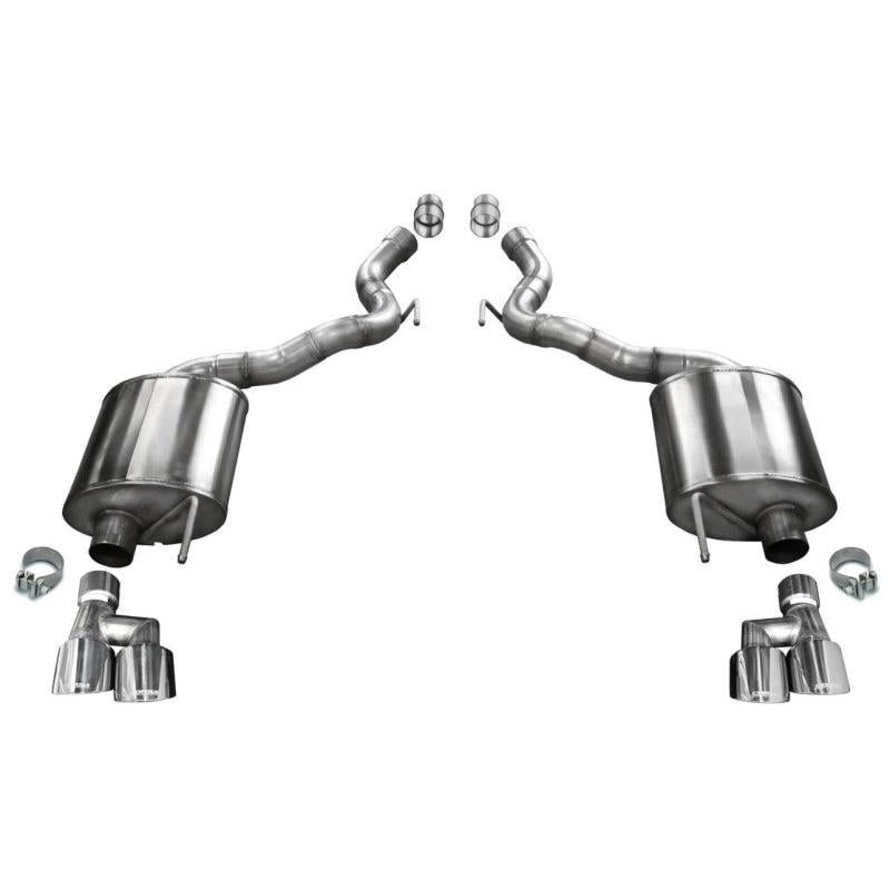 Corsa 2018-2023 Ford Mustang GT Convertible Sport Axle-Back Exhaust w/ 4in Tips-SR1 Performance