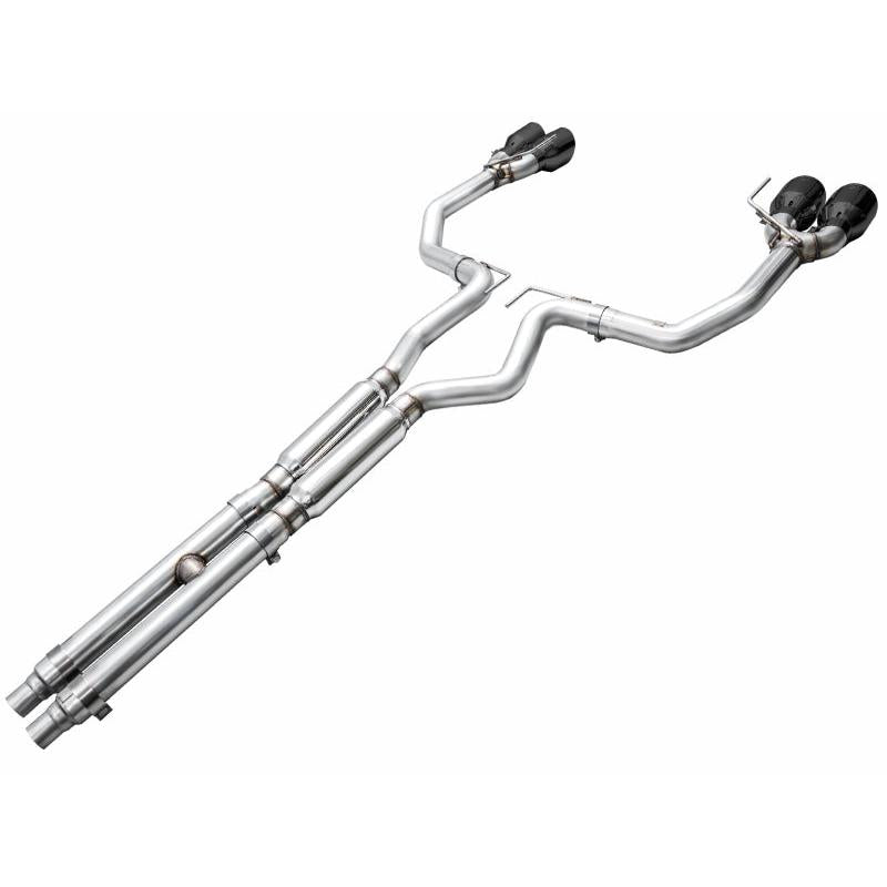 AWE 2024 Ford Mustang Dark Horse S650 RWD Track Edition Catback Exhaust w/ Quad Diamond Black Tips