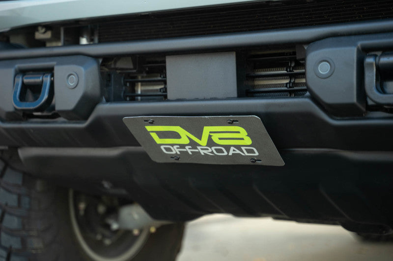 DV8 Offroad 2021 Ford Bronco Front License Plate Mount for OEM Steel Bumper - Slanted Design