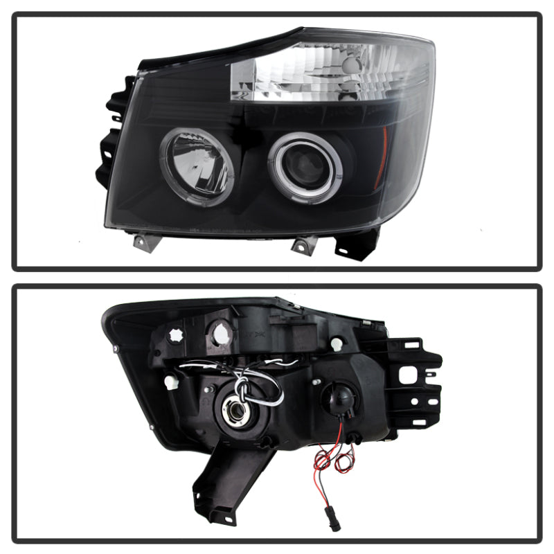 Spyder Nissan Titan 04-14/Armada 04-07 Projector Headlights LED Halo LED Blk PRO-YD-NTI04-HL-BK-SR1 Performance