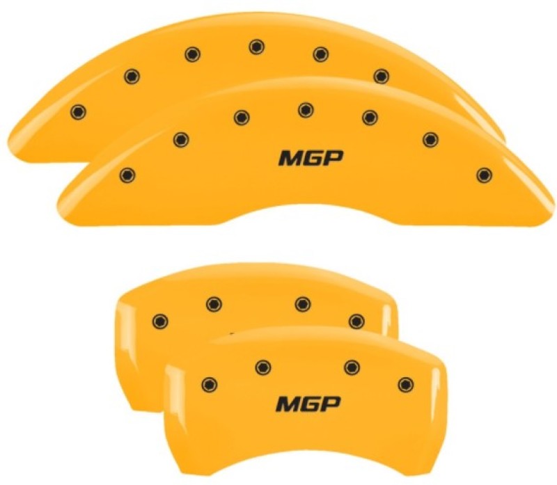 MGP 11220SMGPYL Aluminum Caliper Covers for Volkswagen Atlas - Yellow Finish with Engraved MGP Logo